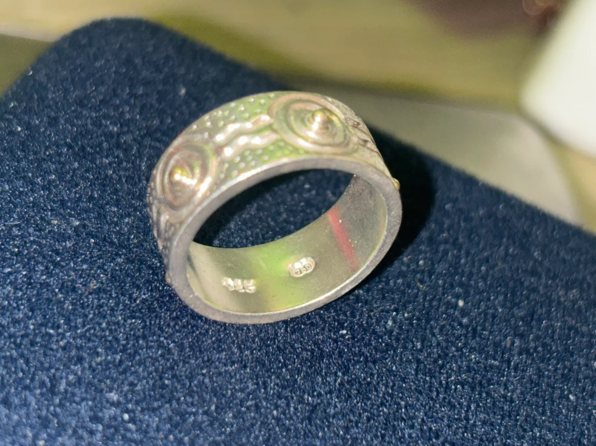 Sterling Silver 925 and 18k Gold Ring - photo 2