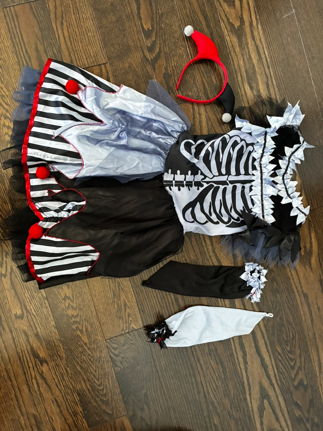Kids Skeleton Clown Costume Set - photo 2