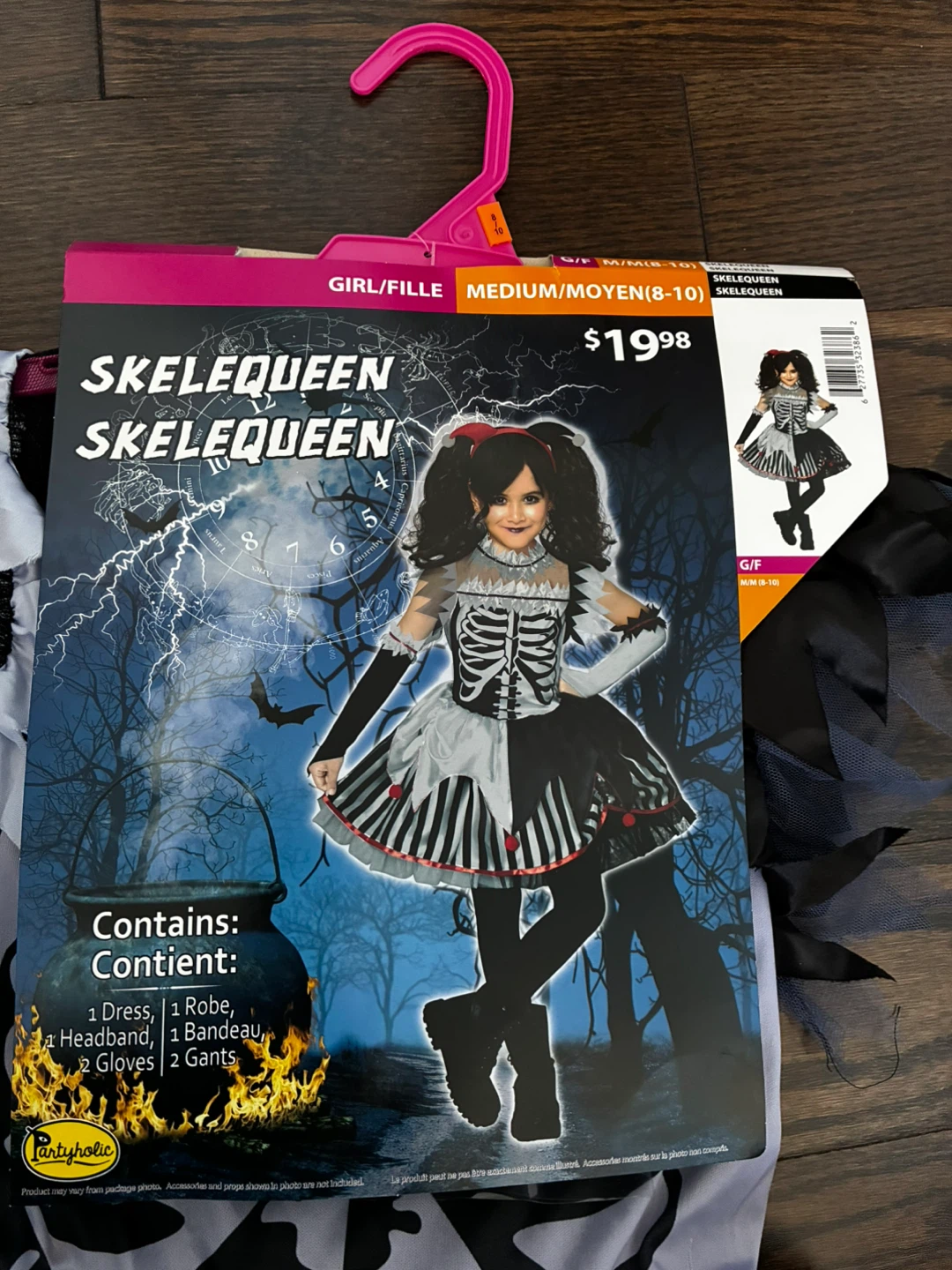Kids Skeleton Clown Costume Set