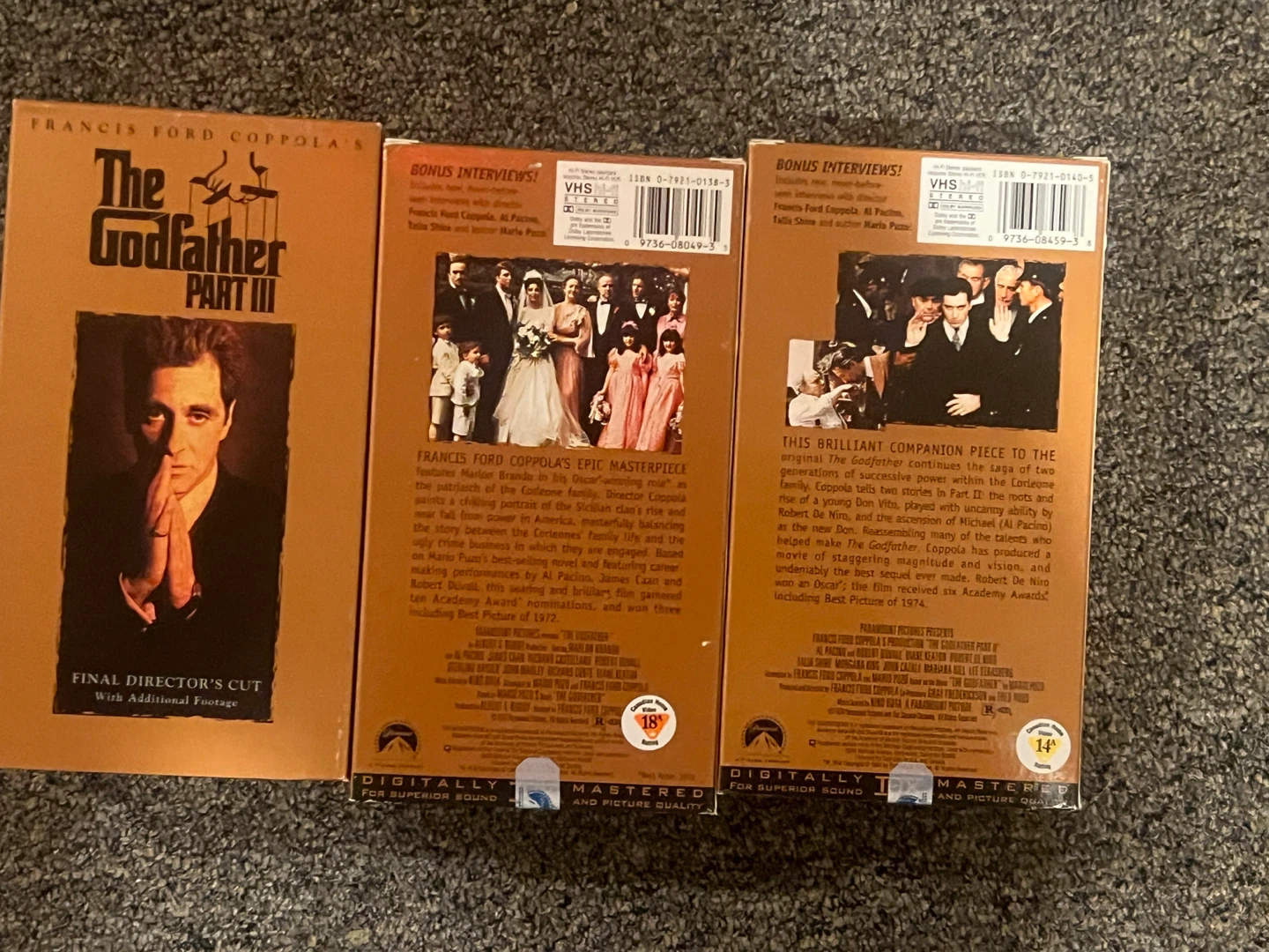 The Godfather Trilogy VHS Collection - photo 2