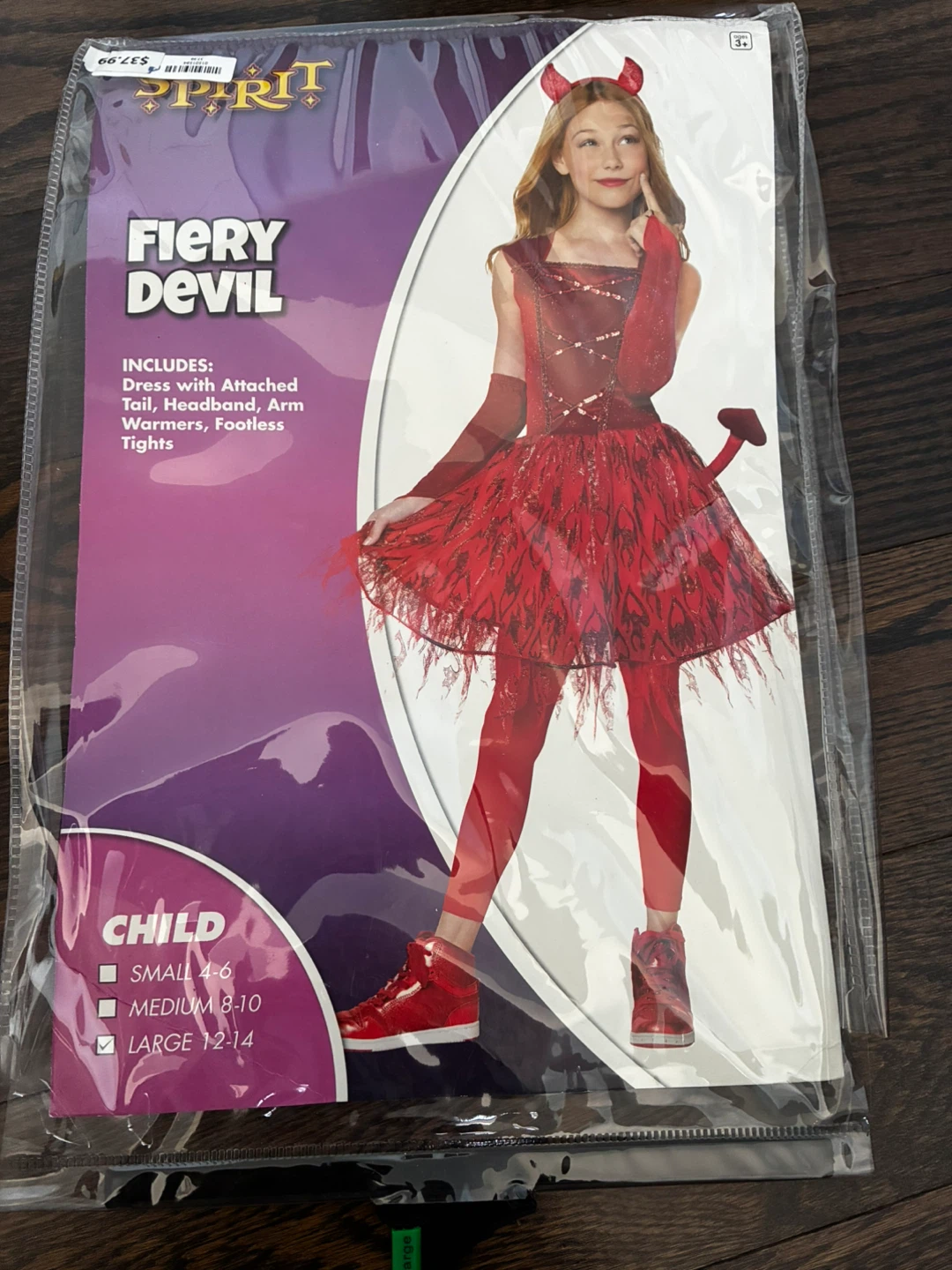 Spirit Halloween Fiery Devil Costume - Large