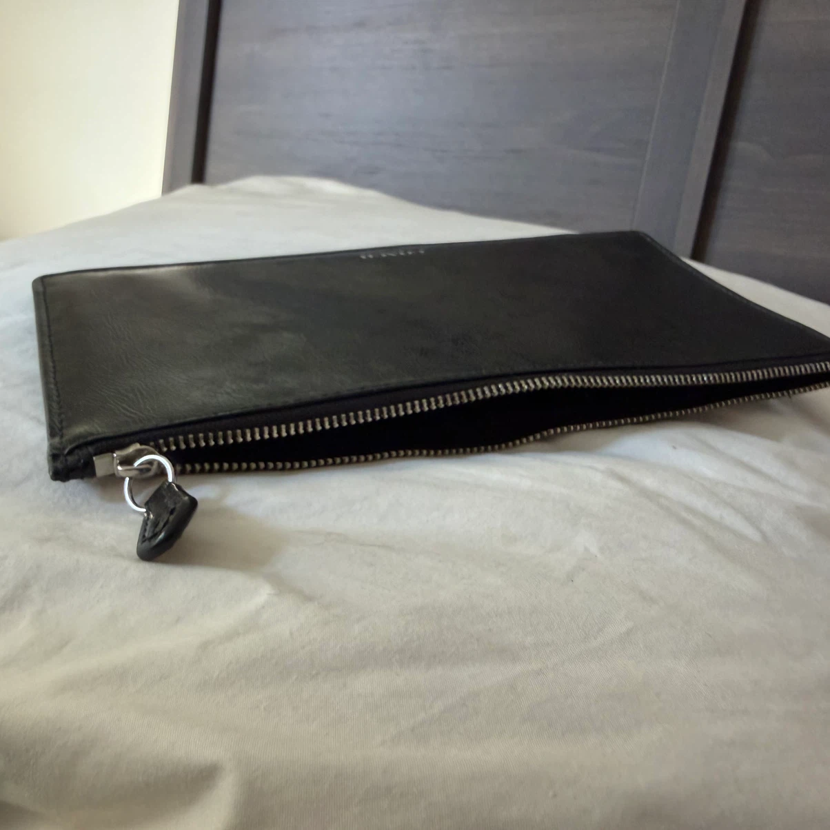 Coach Black Leather Zip Pouch - photo 2