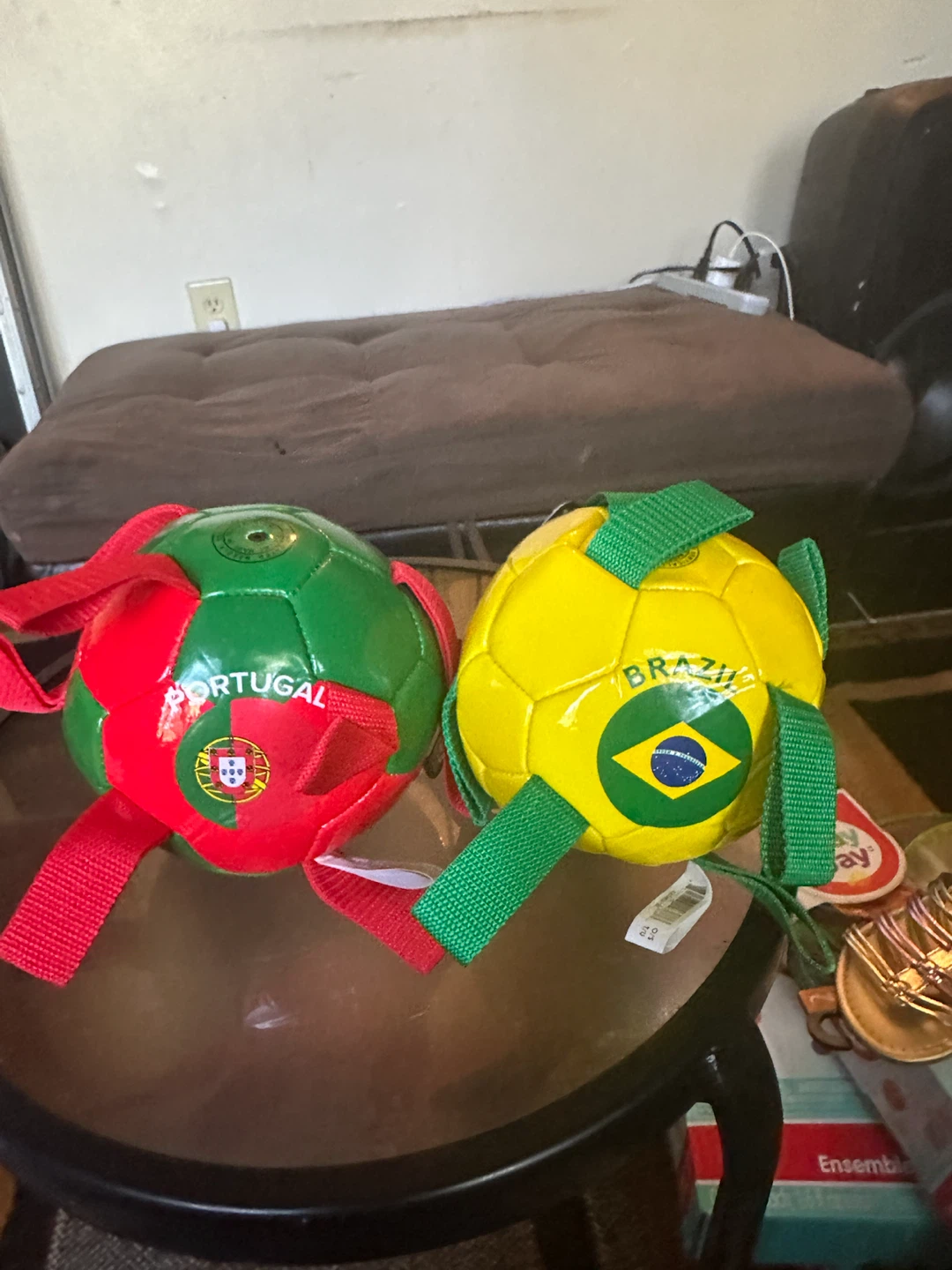 Two OnePaw Soccer Dog Tug Toys