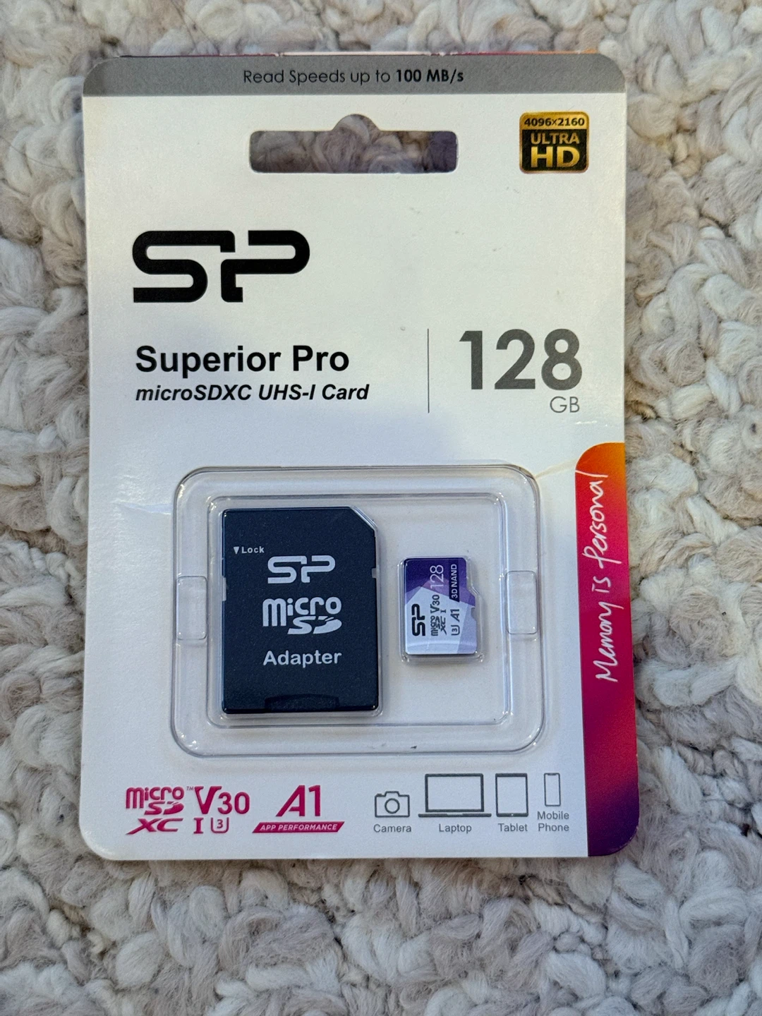 SP Superior Pro 128GB microSDXC UHS-I Card