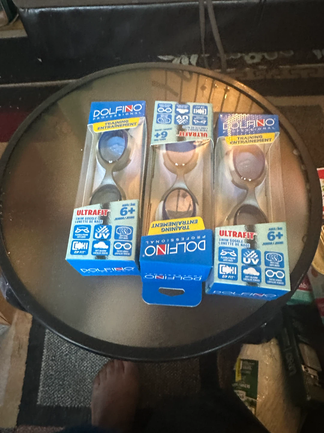 3 New Dolfino Ultrafit Junior Swim Goggles