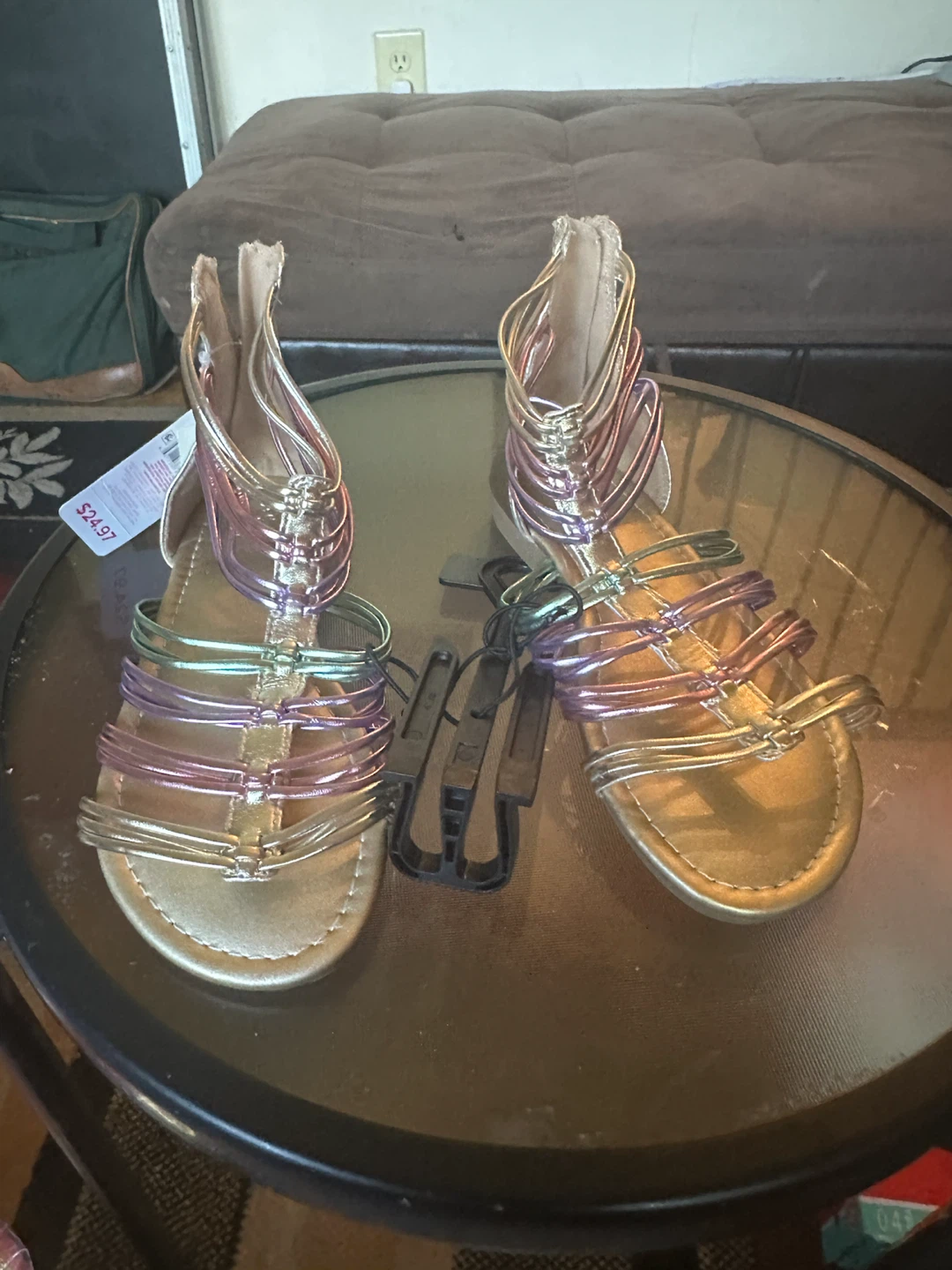 Girls Metallic Gladiator Sandals - photo 2