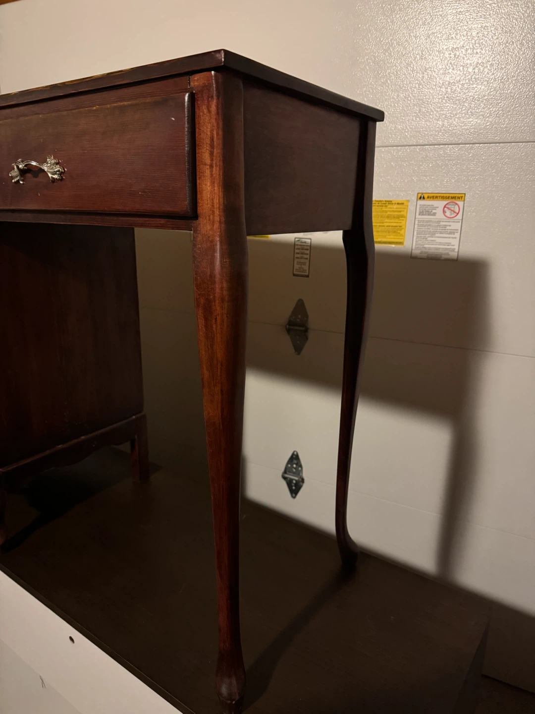 Vintage Dark Wood Writing Desk - photo 2