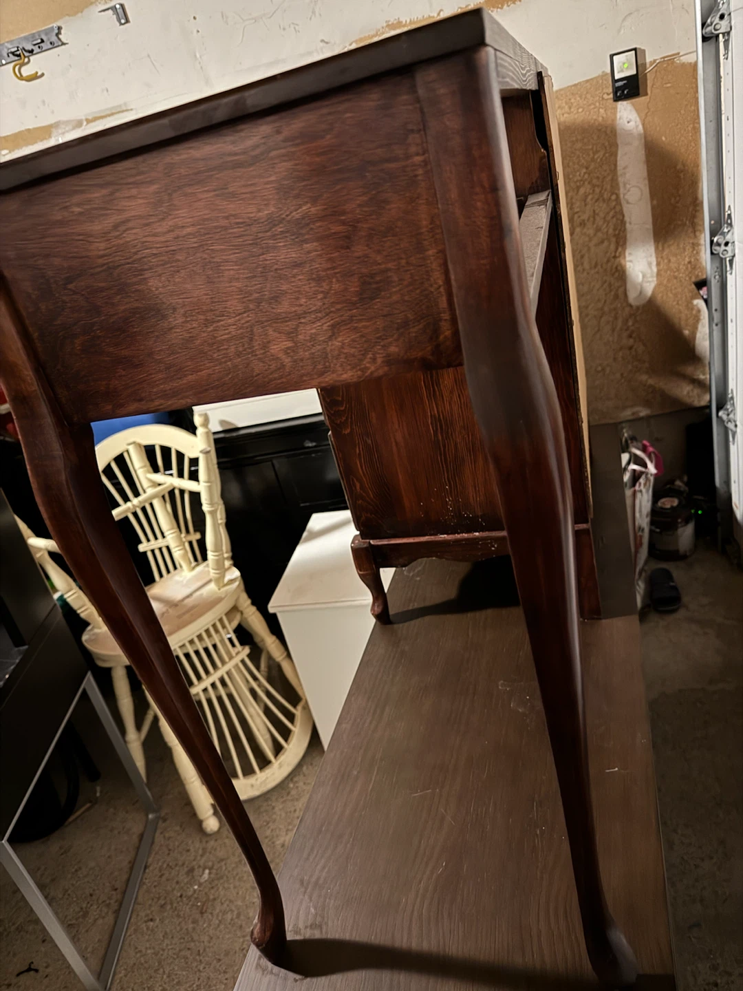 Vintage Dark Wood Writing Desk - photo 5