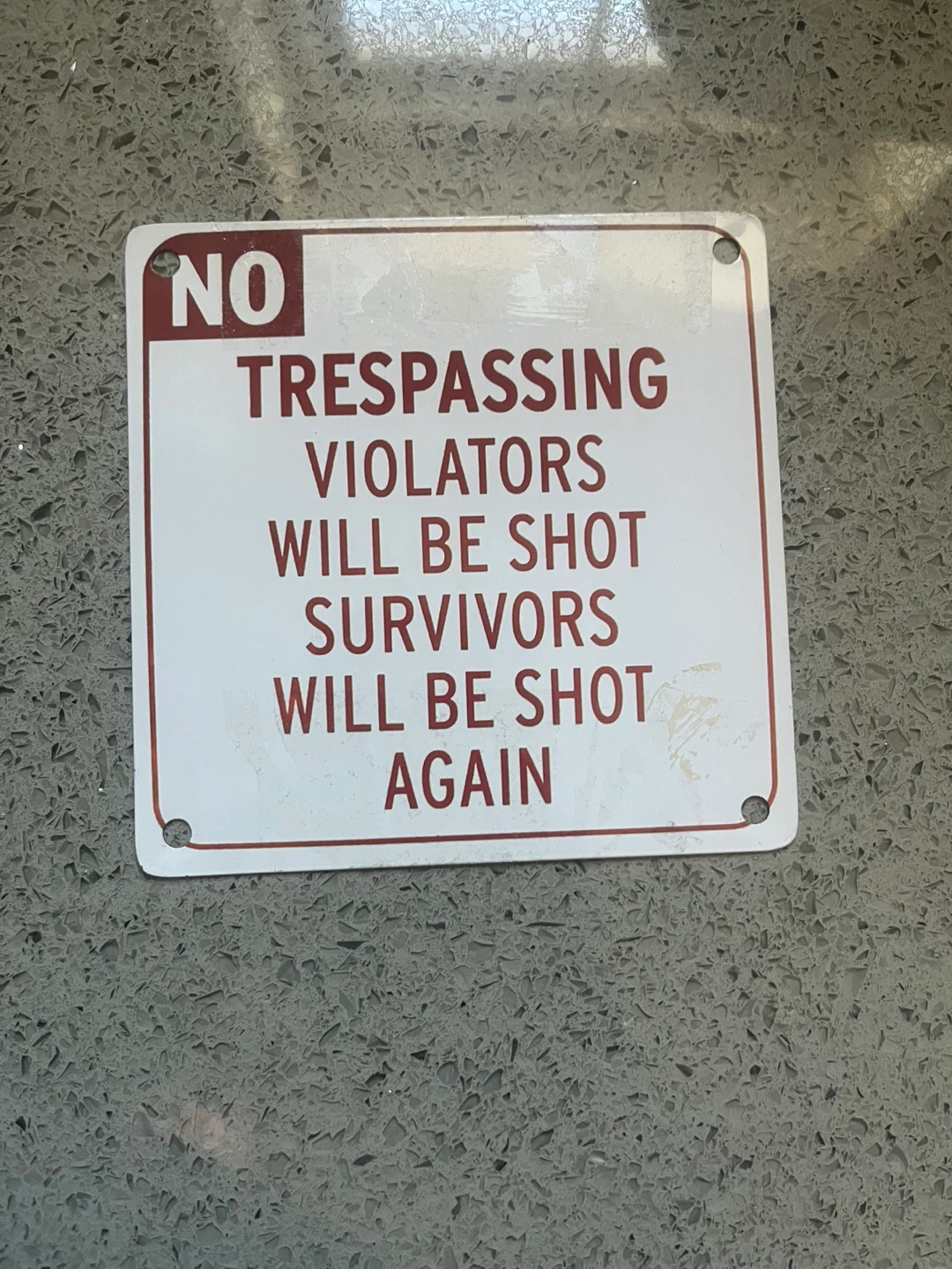 No Trespassing Metal Sign
