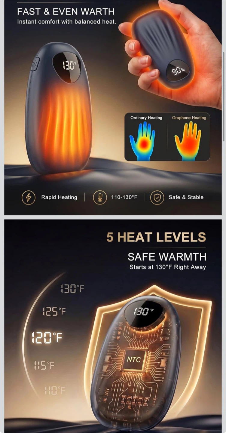 Magnetic 2-in-1 Rechargeable Hand Warmers - photo 2