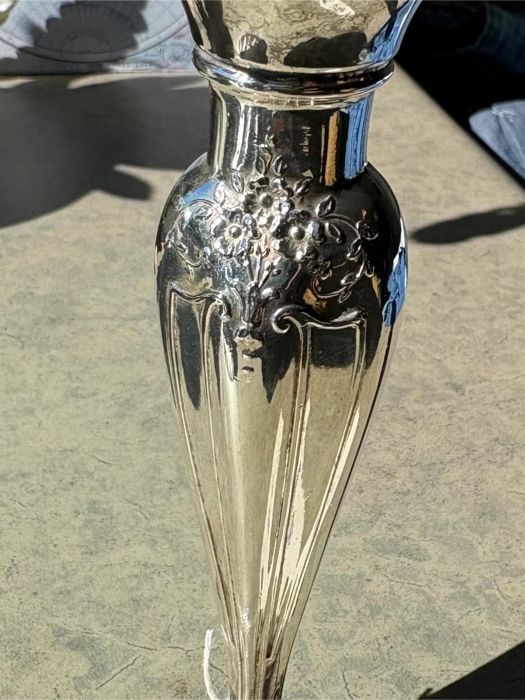 Silver plated bud vase / candle holder - photo 2