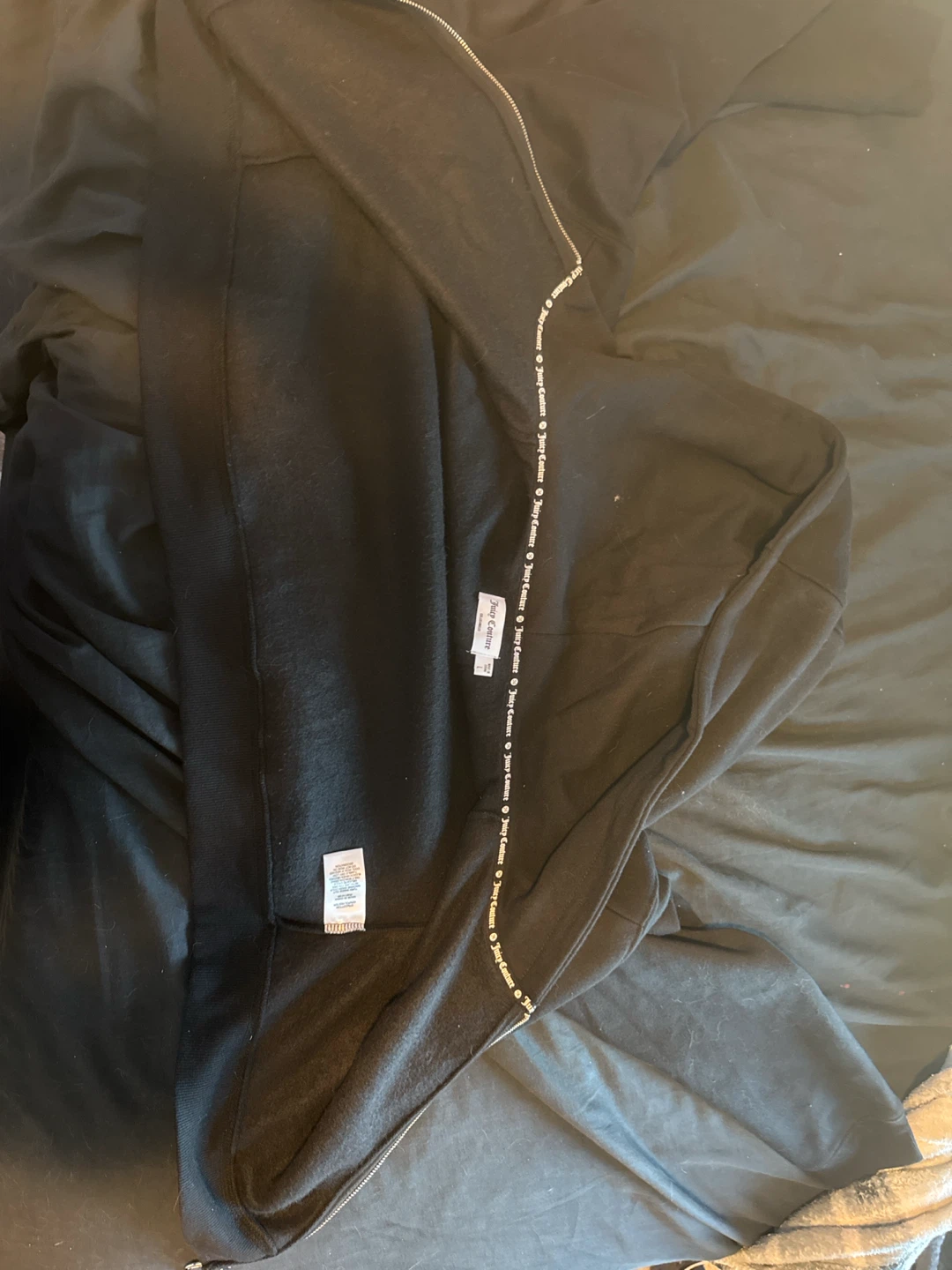 Juicy Couture Black cropped Zip-Up Hoodie - photo 2