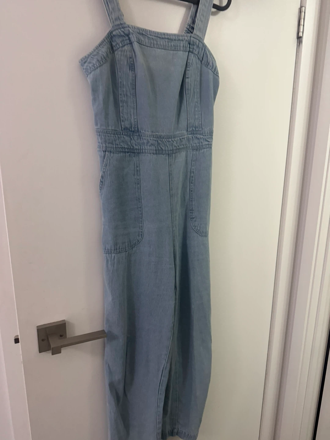Light wash denim jumpsuit