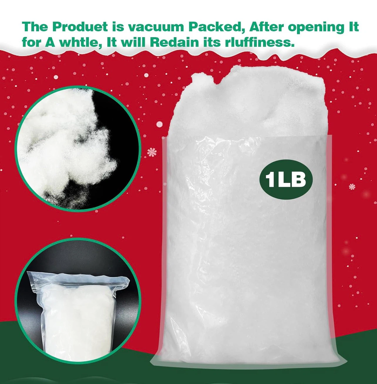 Decorative Snow Cotton 1LB - photo 3