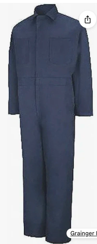 Red Kap Navy Cotton Coveralls