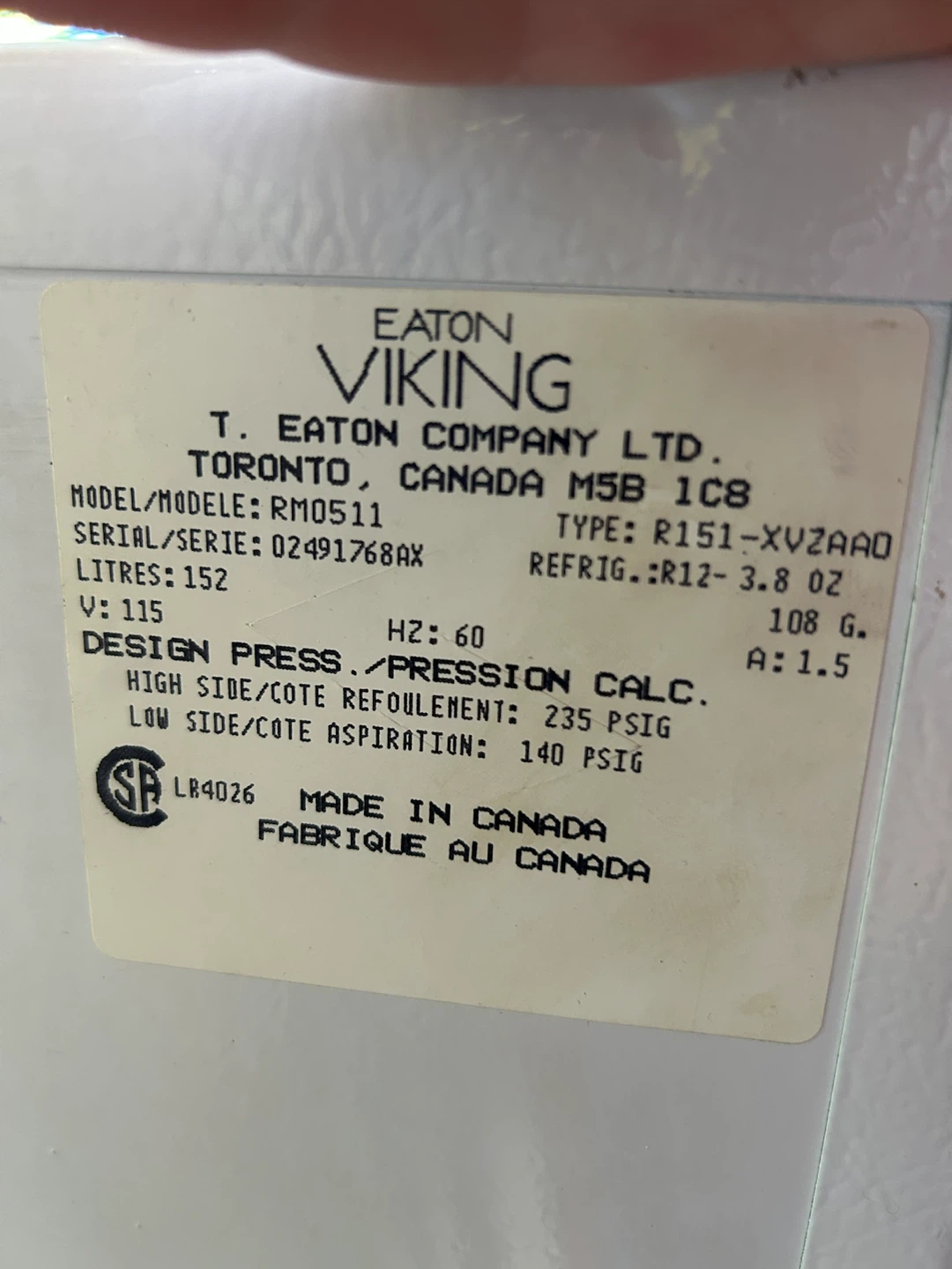 Eaton Viking Compact Refrigerator - photo 3