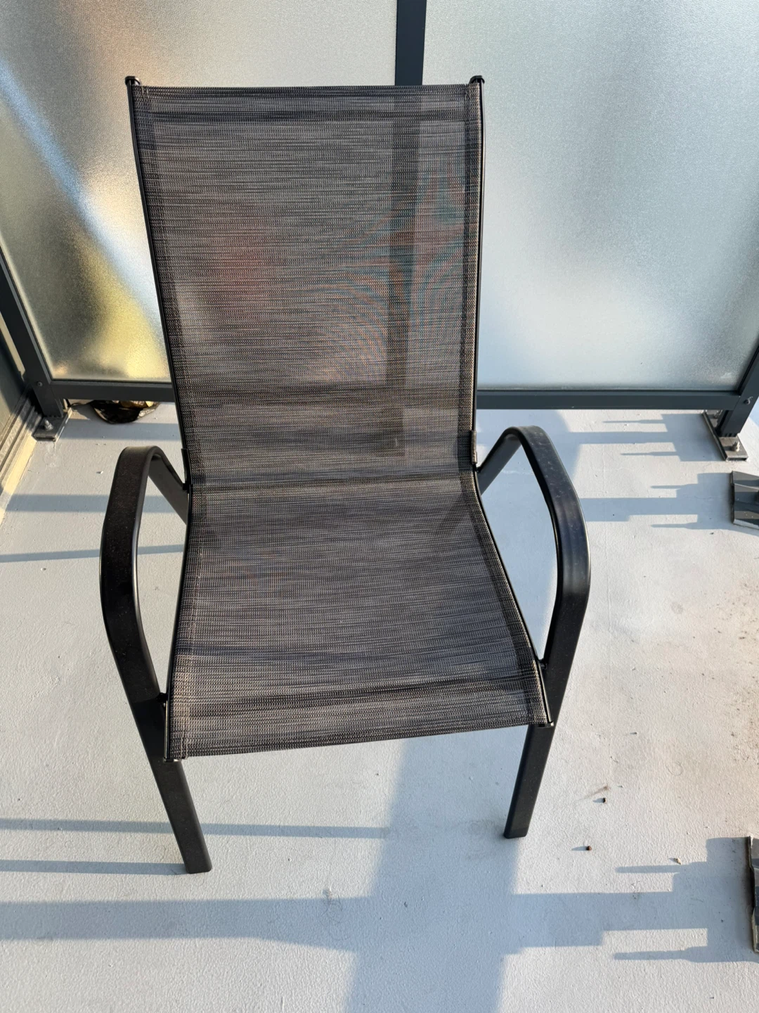 Black Metal Outdoor Patio Chair