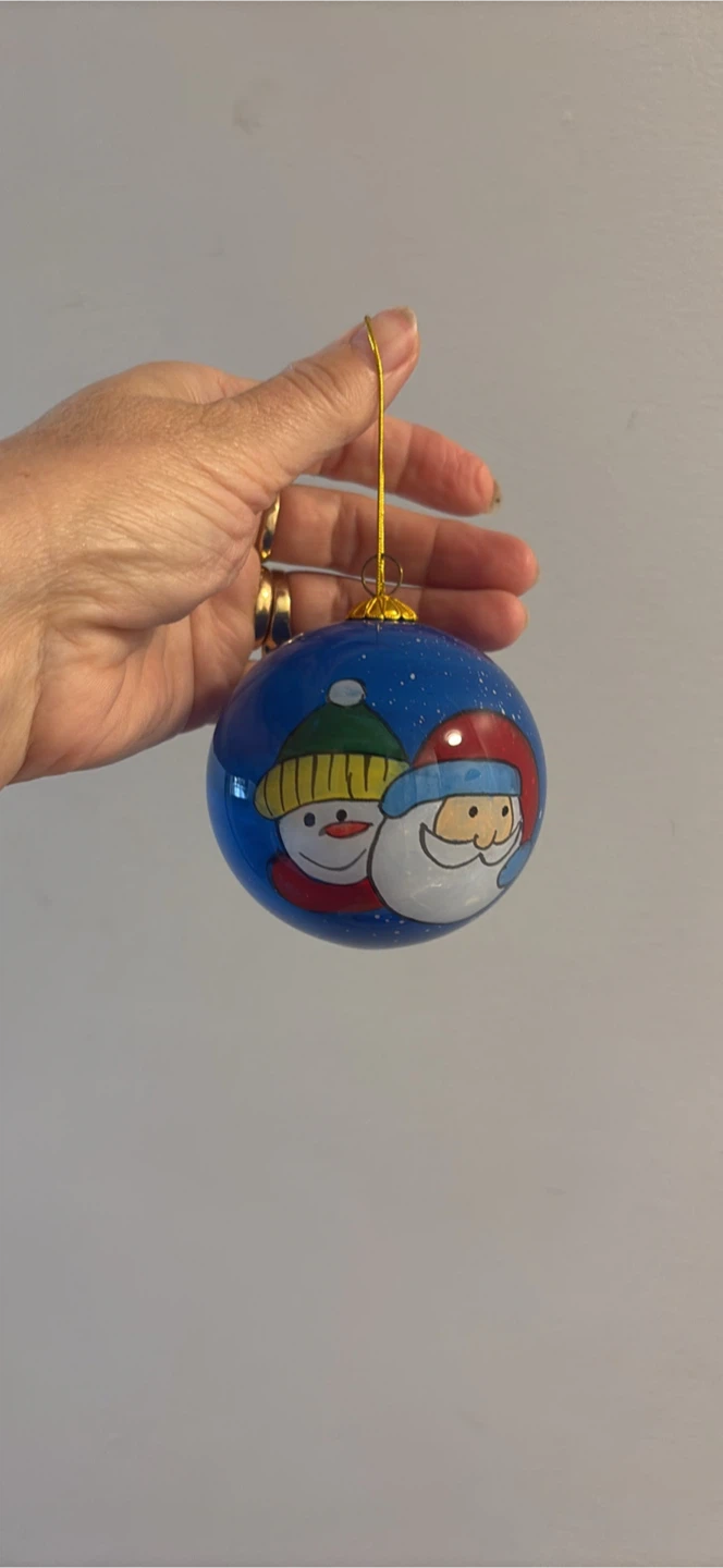 Vintage Two Hand-Painted Christmas Ornaments - photo 4