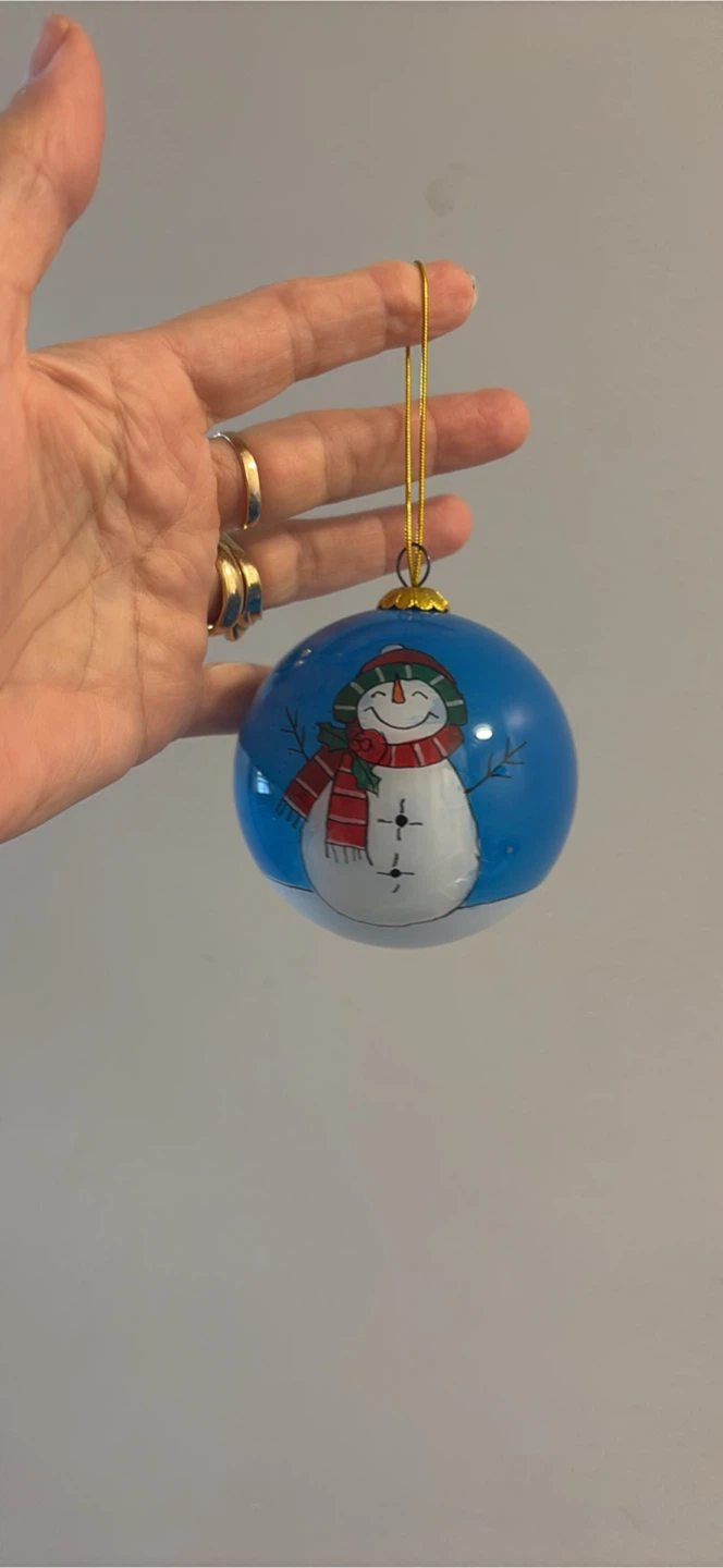 Vintage Two Hand-Painted Christmas Ornaments - photo 5