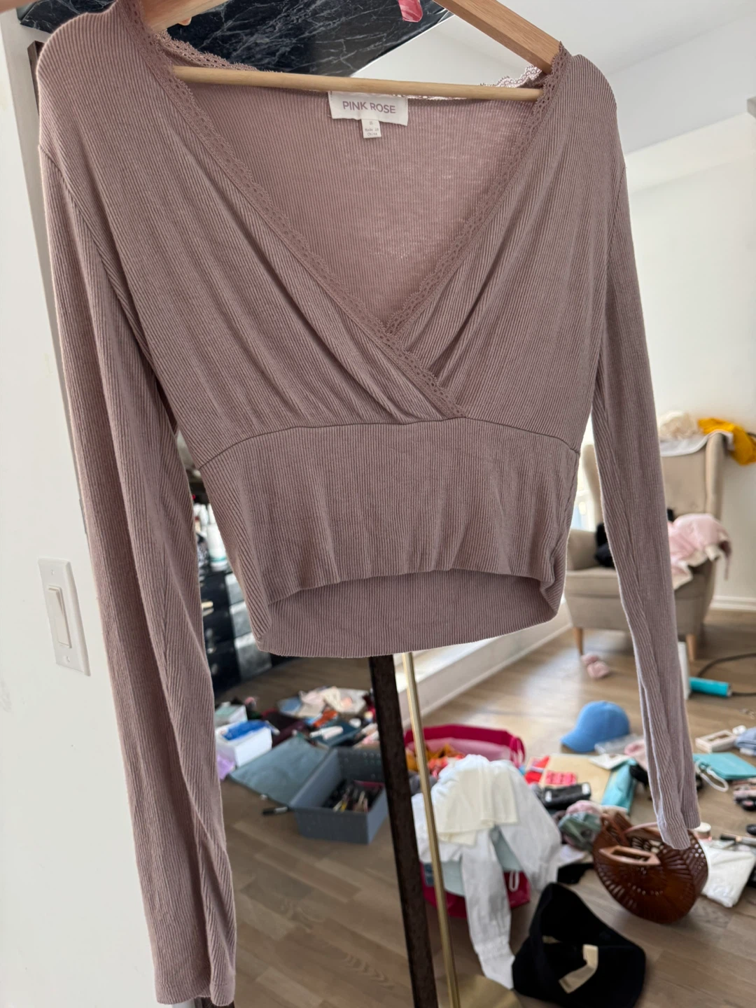 Pink Rose mauve wrap top - photo 2