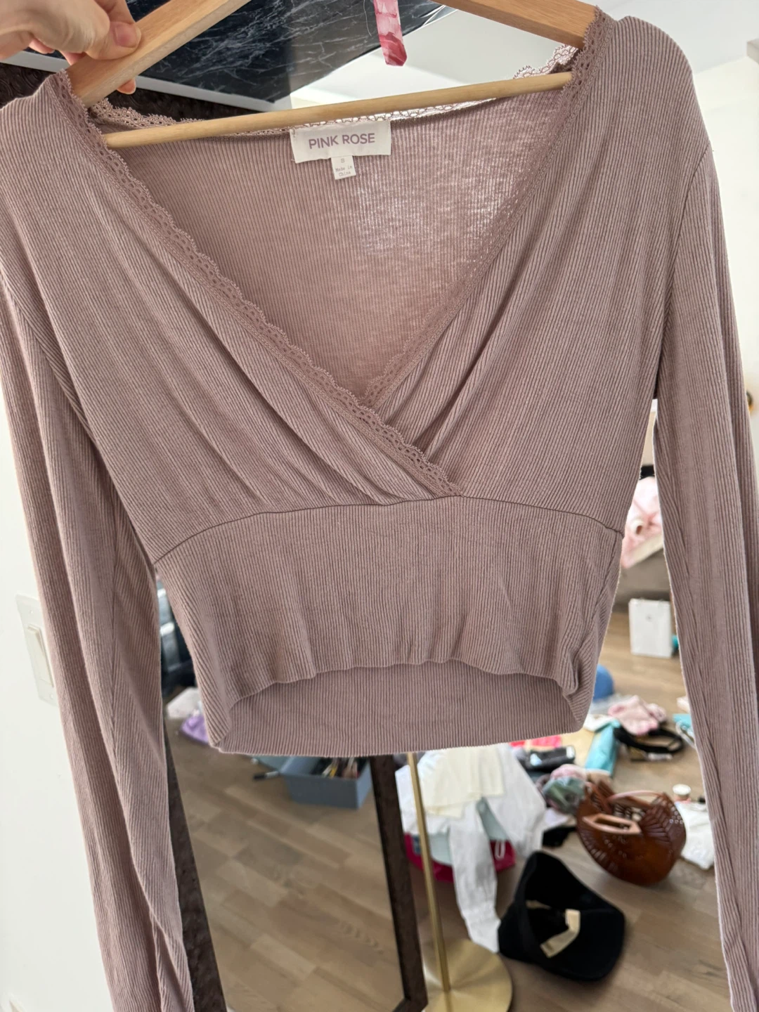 Pink Rose mauve wrap top - photo 3
