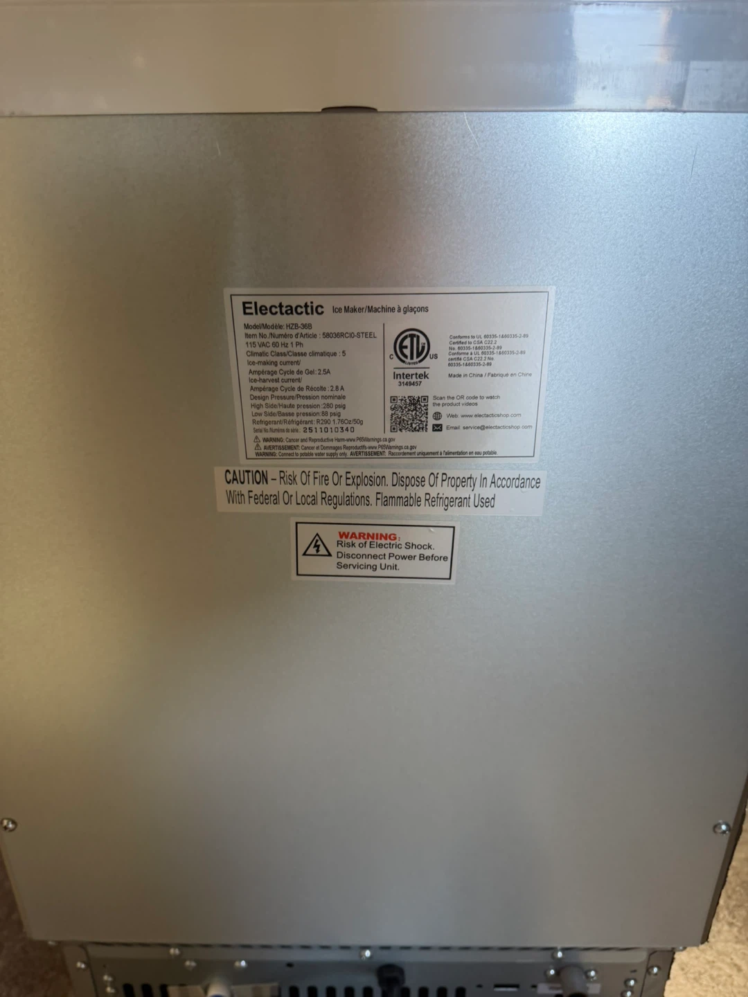 Stainless Steel Commercial Ice Maker Machine  HZB-36B - photo 5