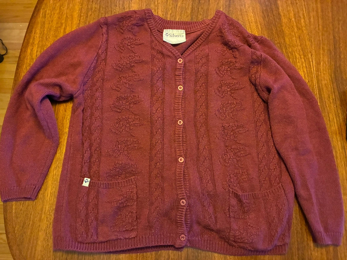 Silvert's Adaptive Cardigan Sweater Women's Large Easy Dressing