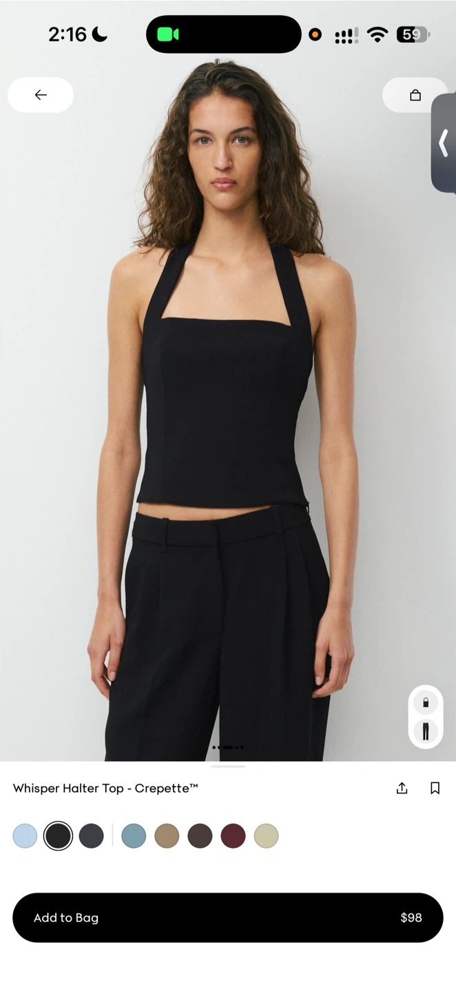 wilfred aritzia halter top