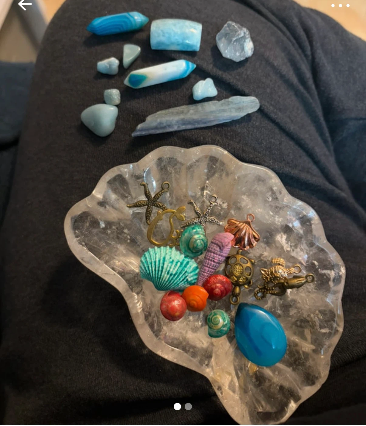 Assorted Crystals and Nautical Charms with Quartz Dish