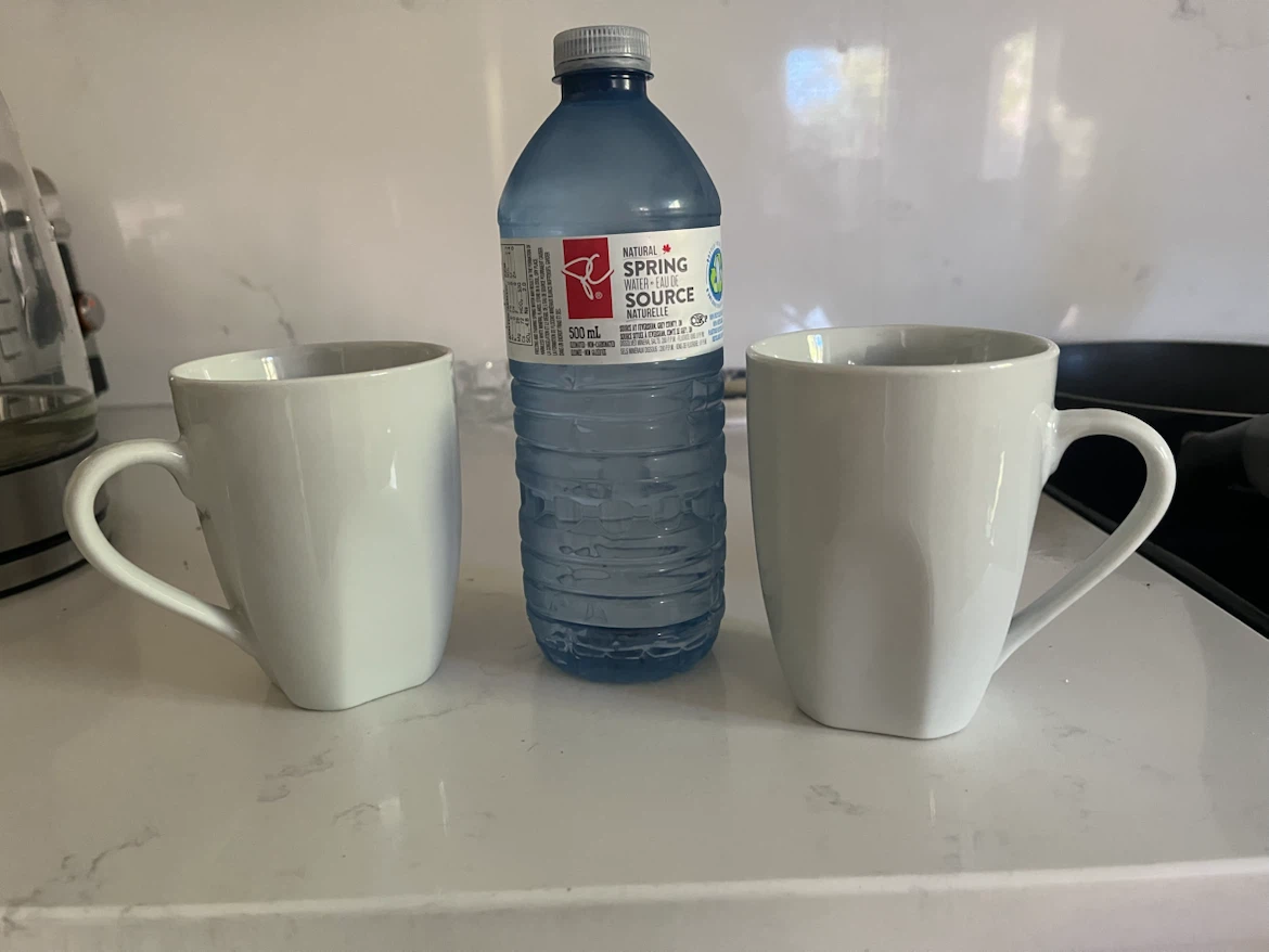 Set of 12 White Ceramic Mugs