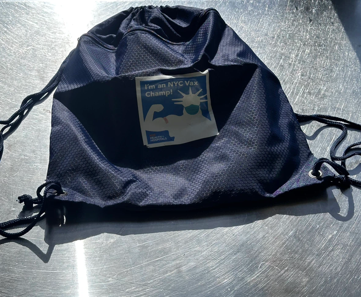 Dark Blue Drawstring Bag