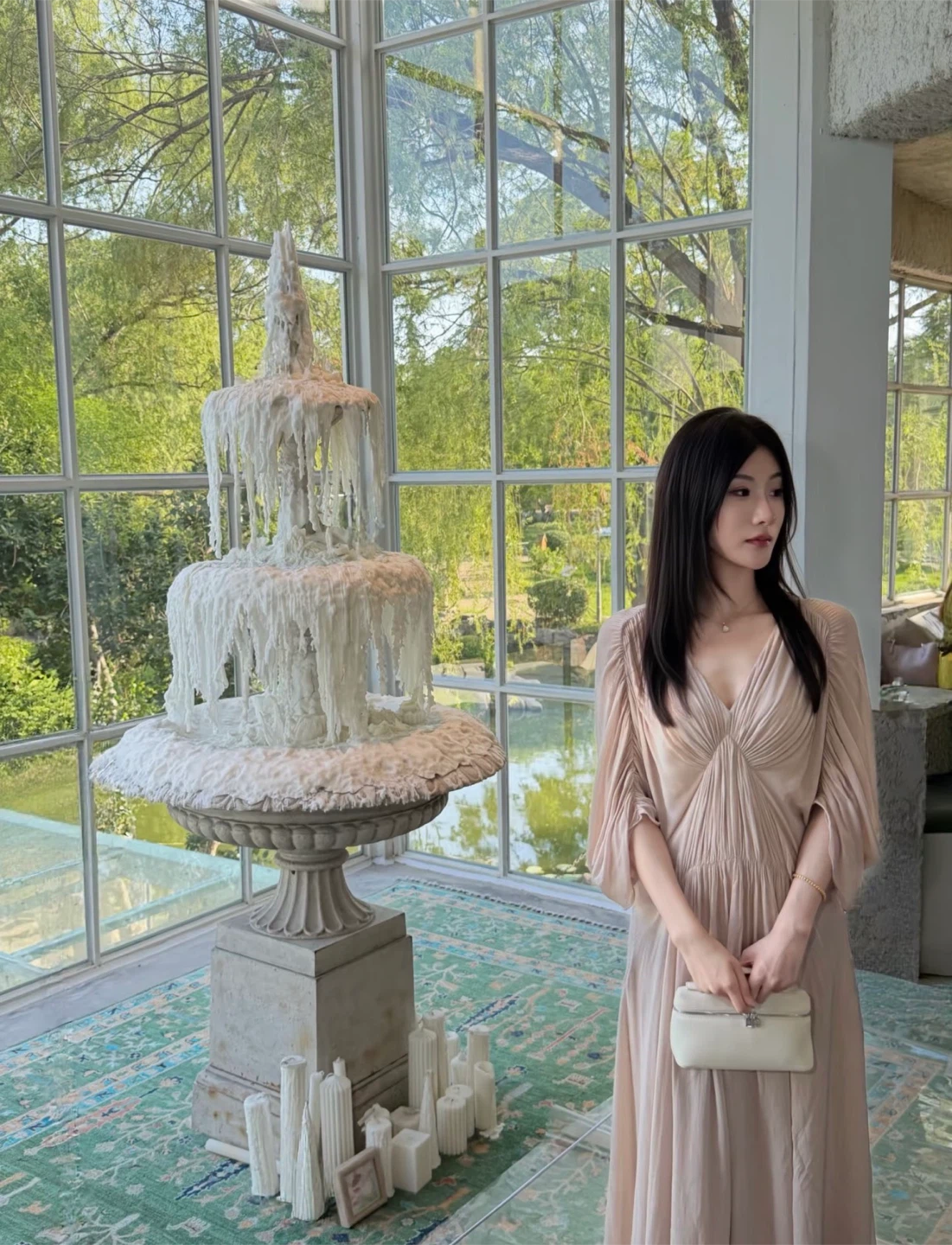 Ballet-core Light Pink Chiffon Dress