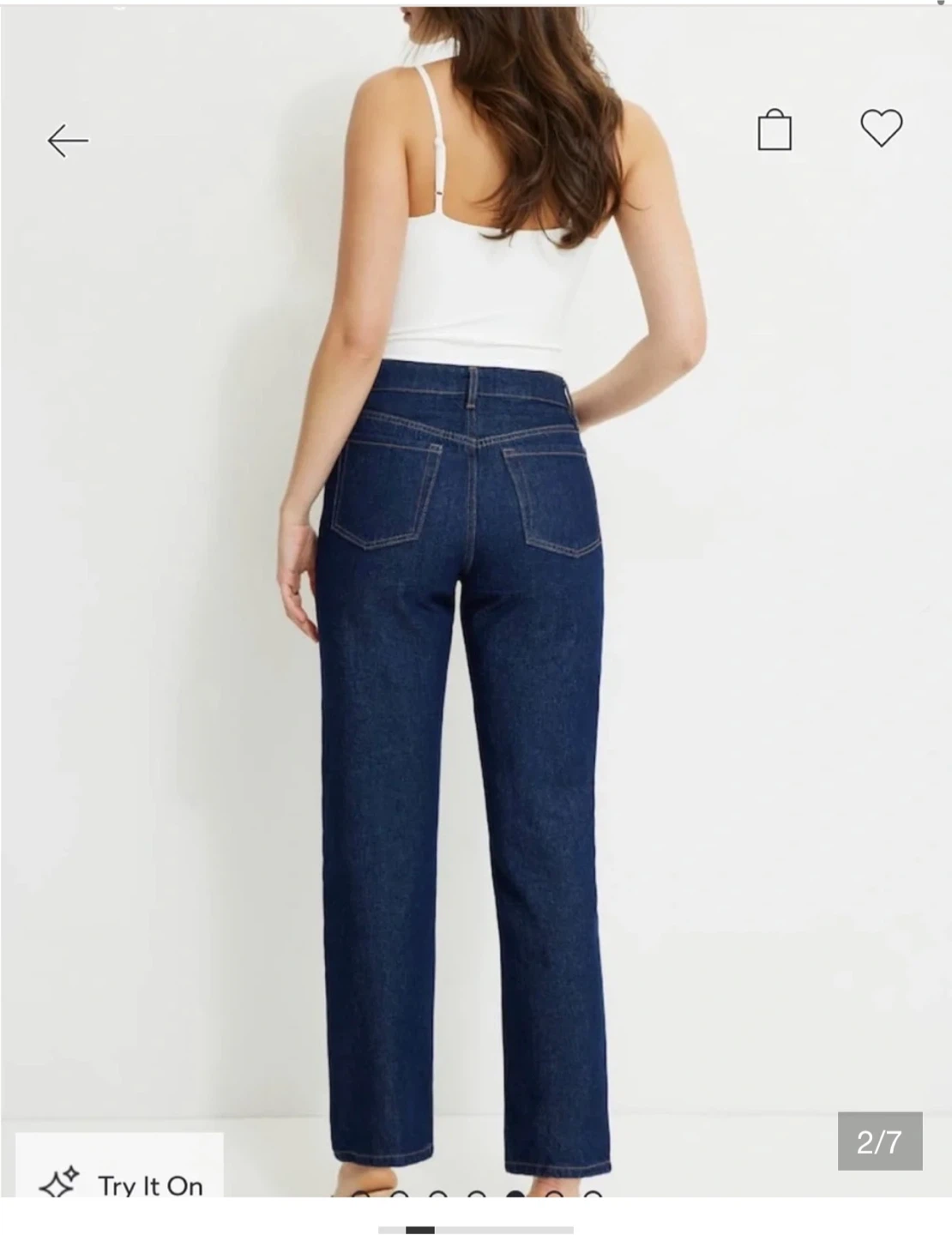 New Dynamite Justina straight jeans size 26/2 - dark wash - photo 2
