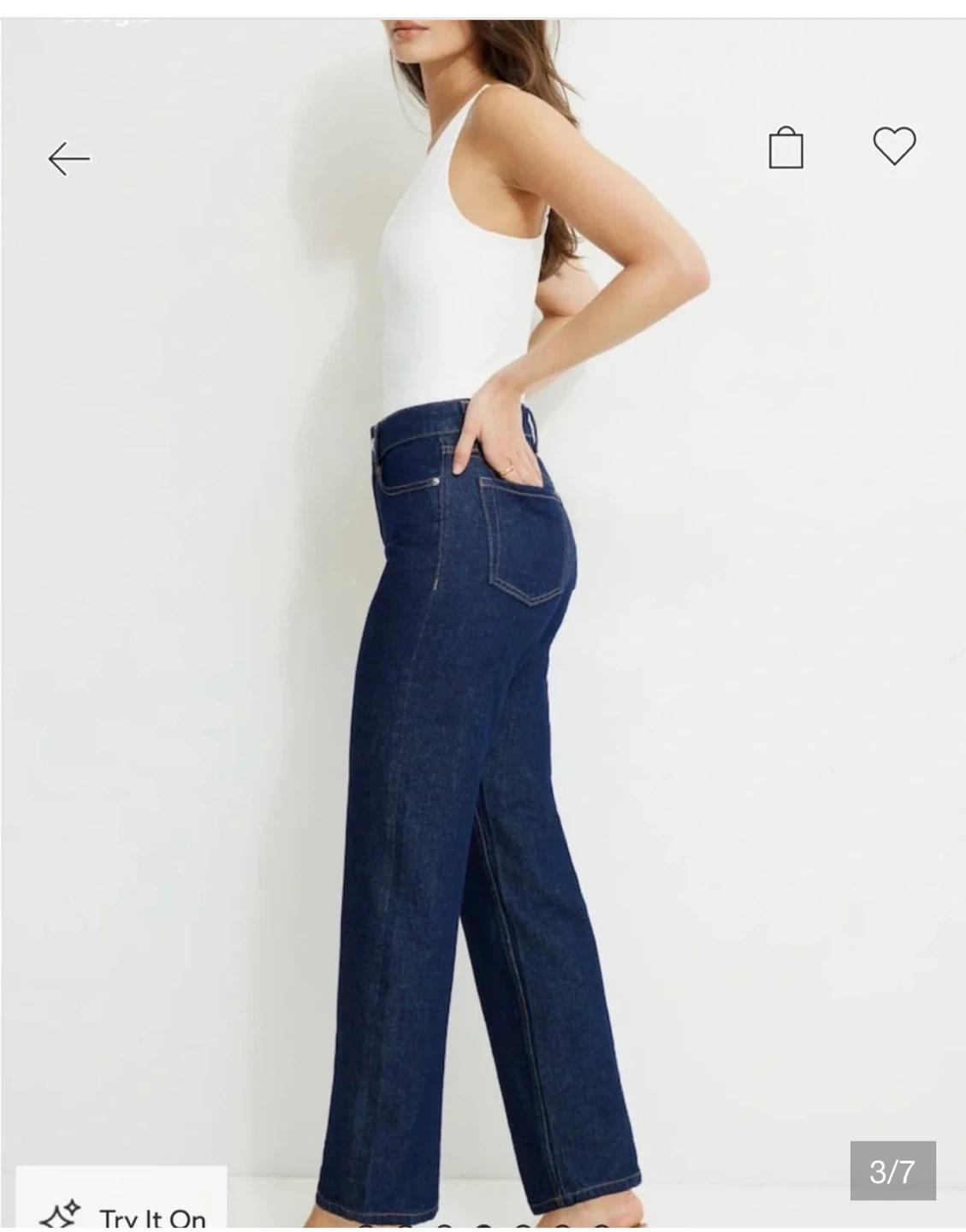 New Dynamite Justina straight jeans size 26/2 - dark wash - photo 3