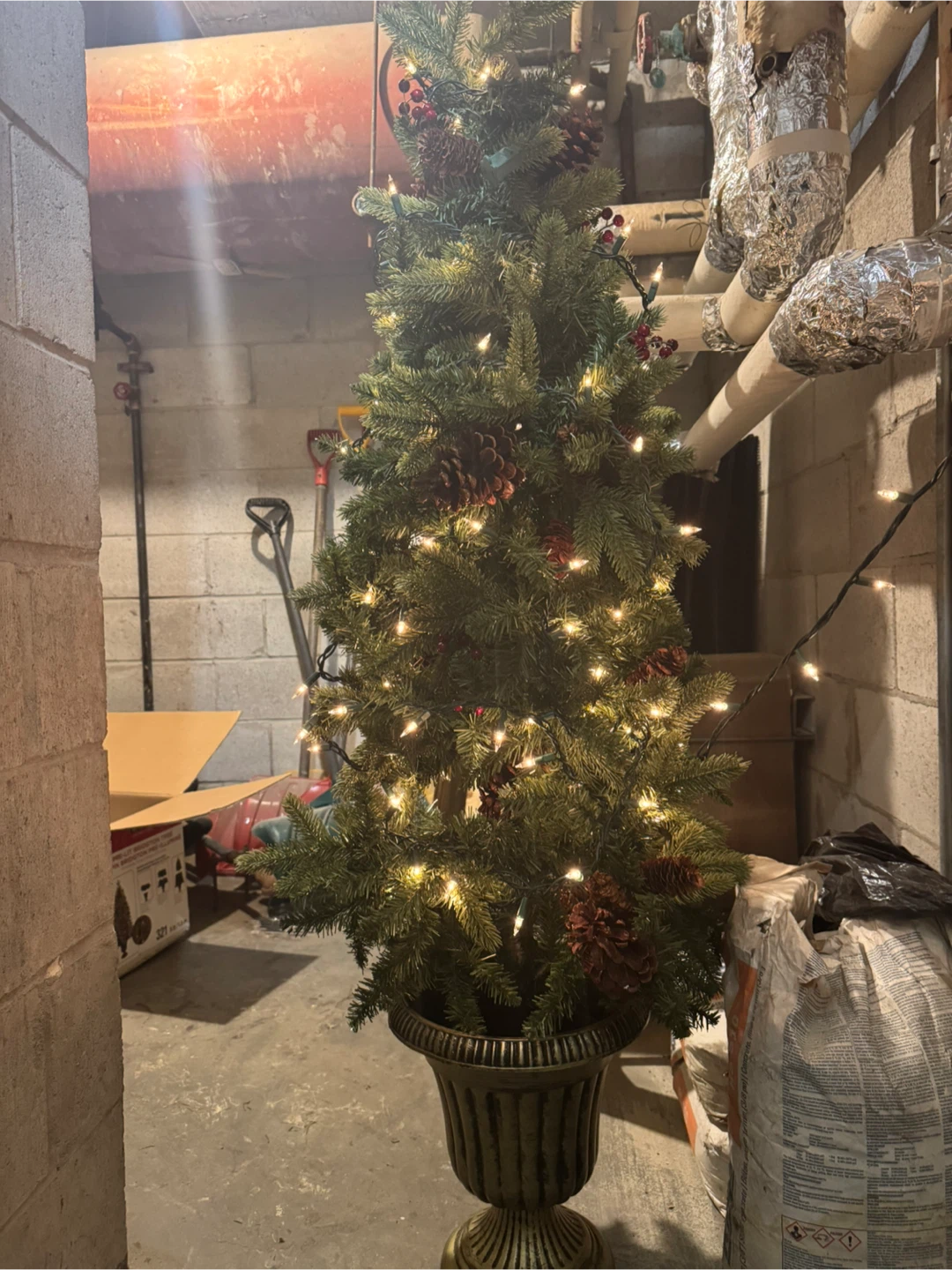 5ft Pre-Lit Artificial Christmas Tree