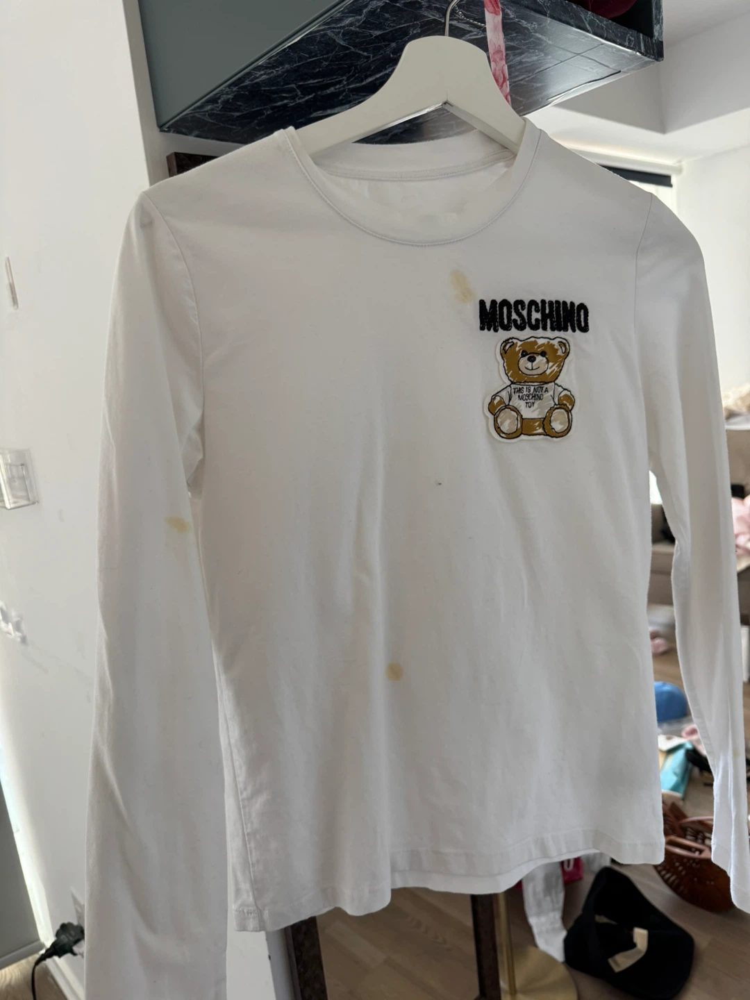Authentic Moschino Toy Bear Long Sleeve (Stain on)