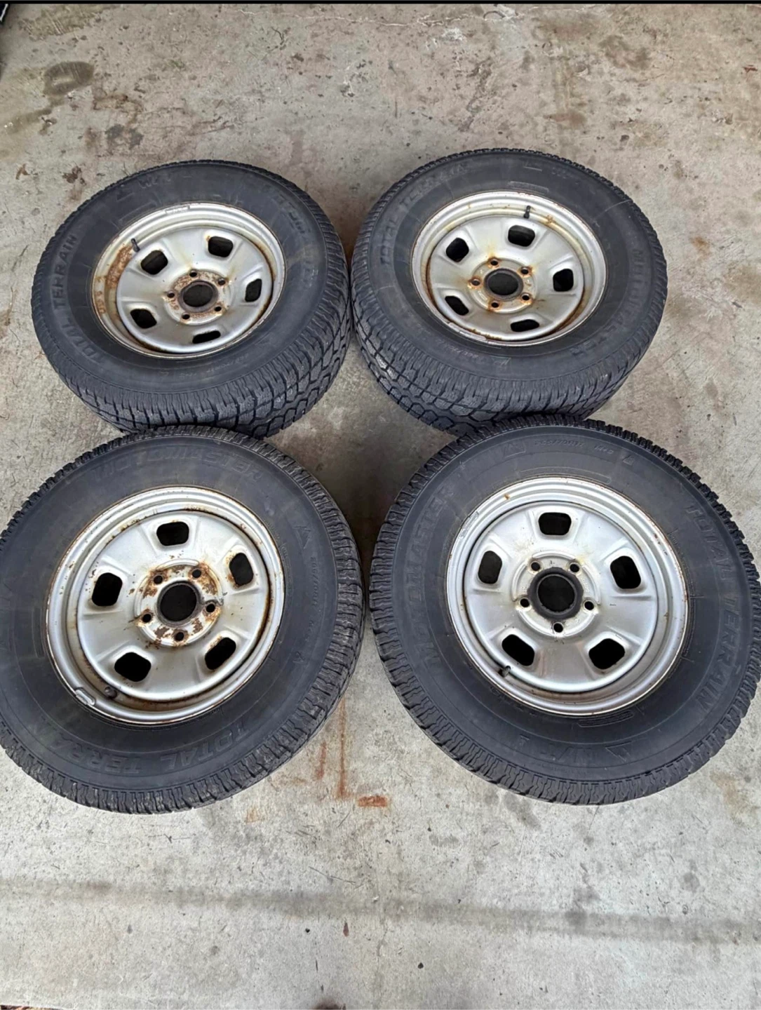 Winter tires on rims