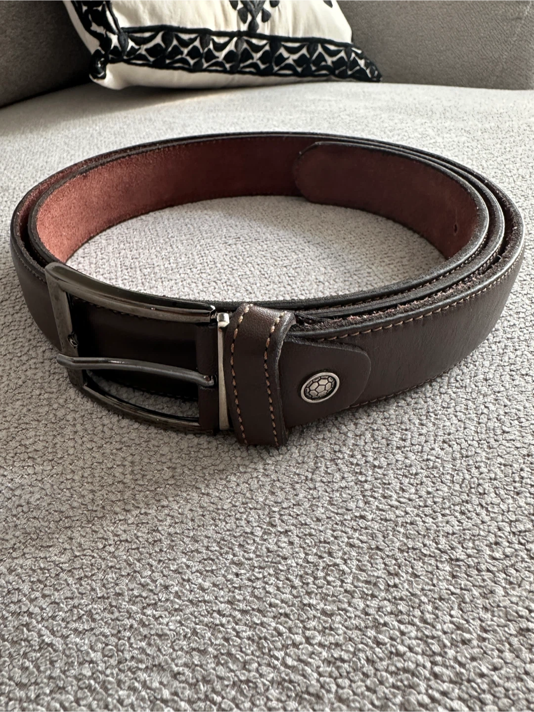 Dark Brown Leather Belt - New