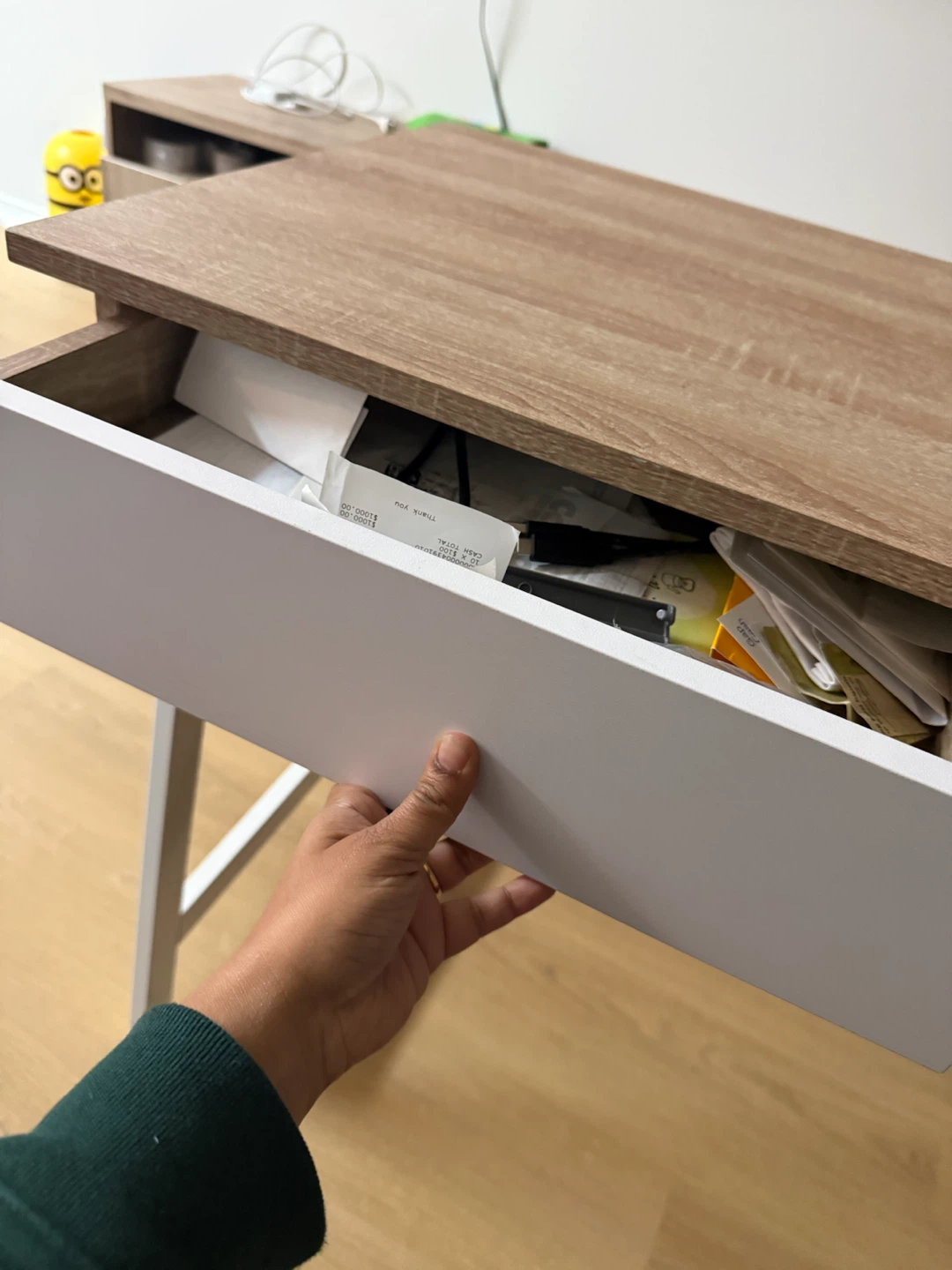 Modern Wooden Desk with Two Drawers - photo 3