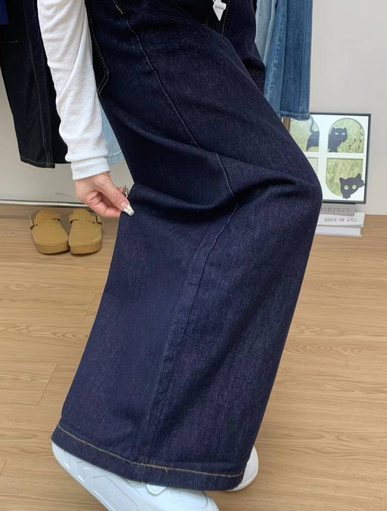 NEW - XXS Wide leg dark wash denim jeans - photo 3