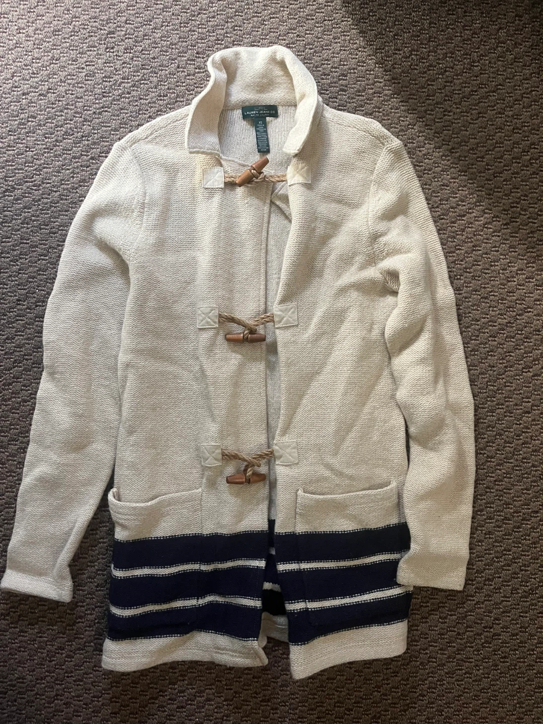 Lauren Jeans Co. Ralph Lauren Toggle Cardigan XS