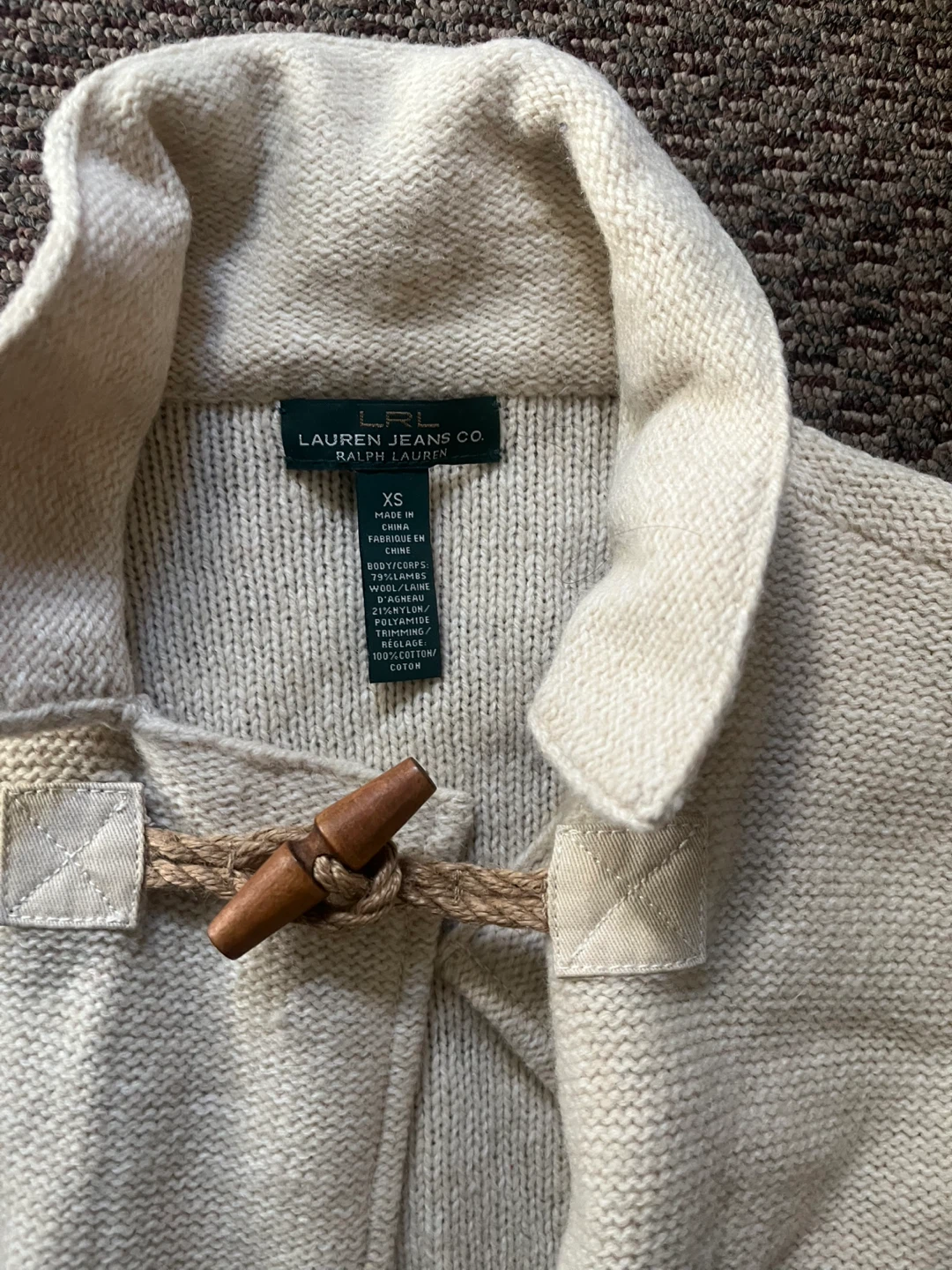 Lauren Jeans Co. Ralph Lauren Toggle Cardigan XS - photo 2