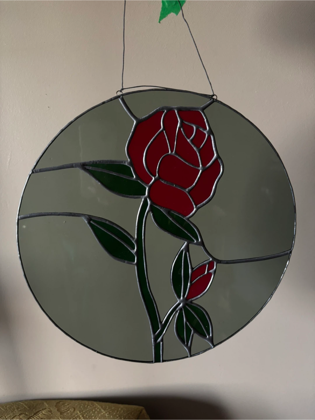 Stained glass rose suncatcher - photo 4