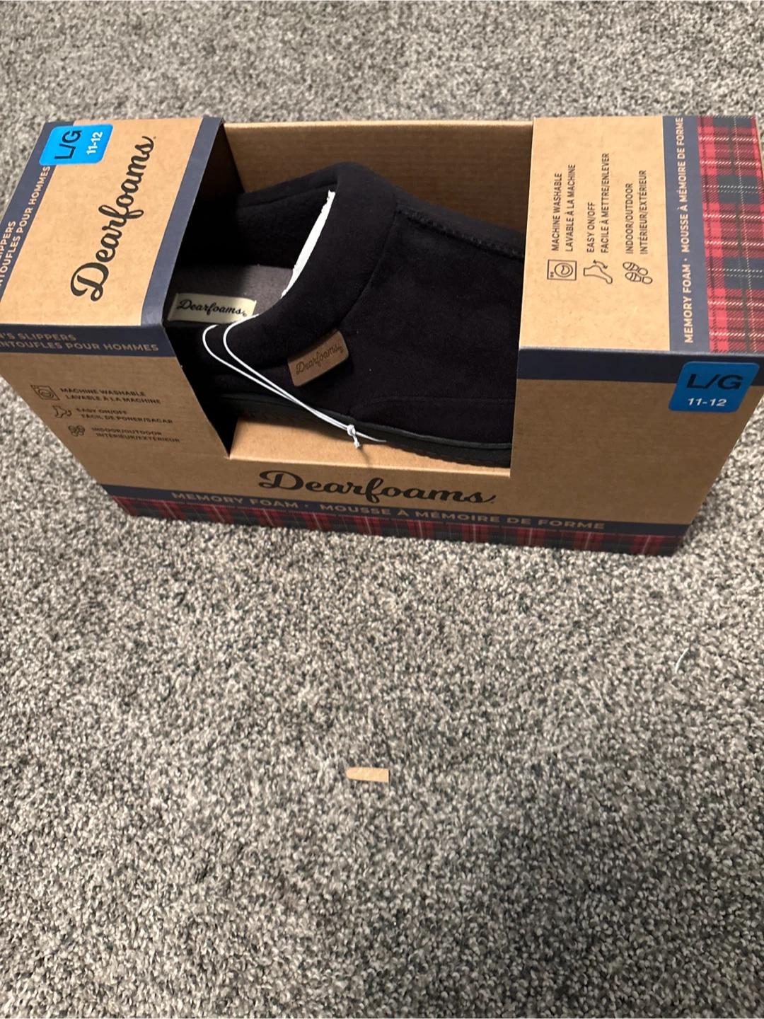 New Dearfoams Men's Slippers Size L/G 11-12