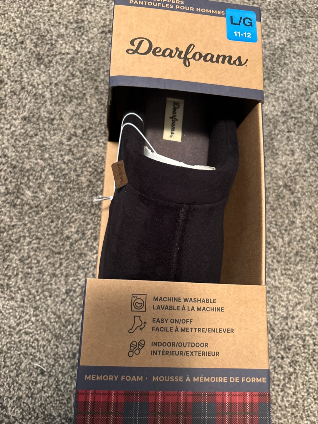 New Dearfoams Men's Slippers Size L/G 11-12 - photo 3