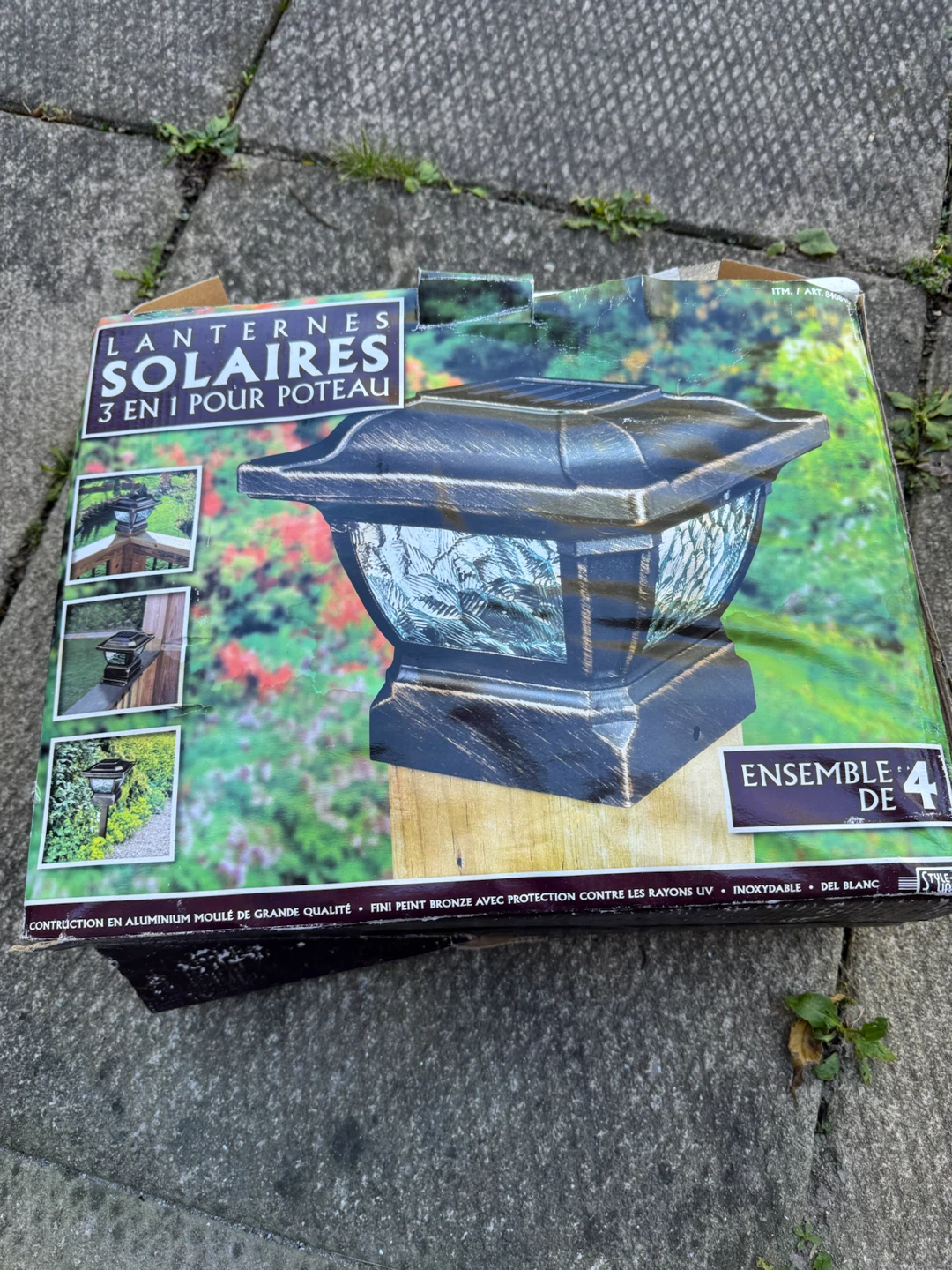 Set of 4 Solar 3-in-1 Post Cap Lights