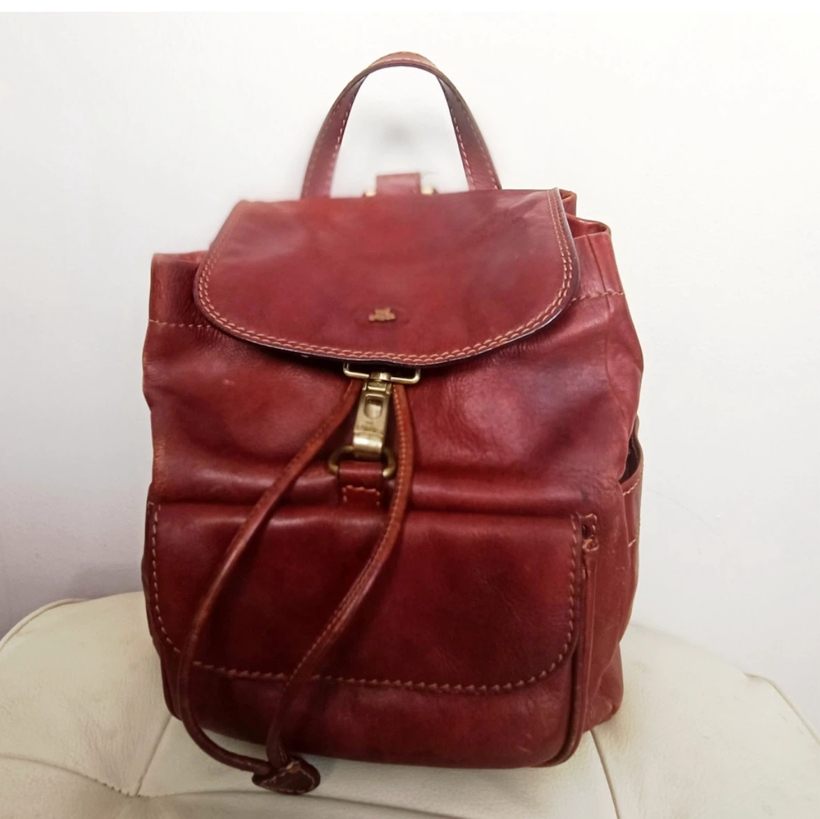 The Bridge Brown Leather Backpack