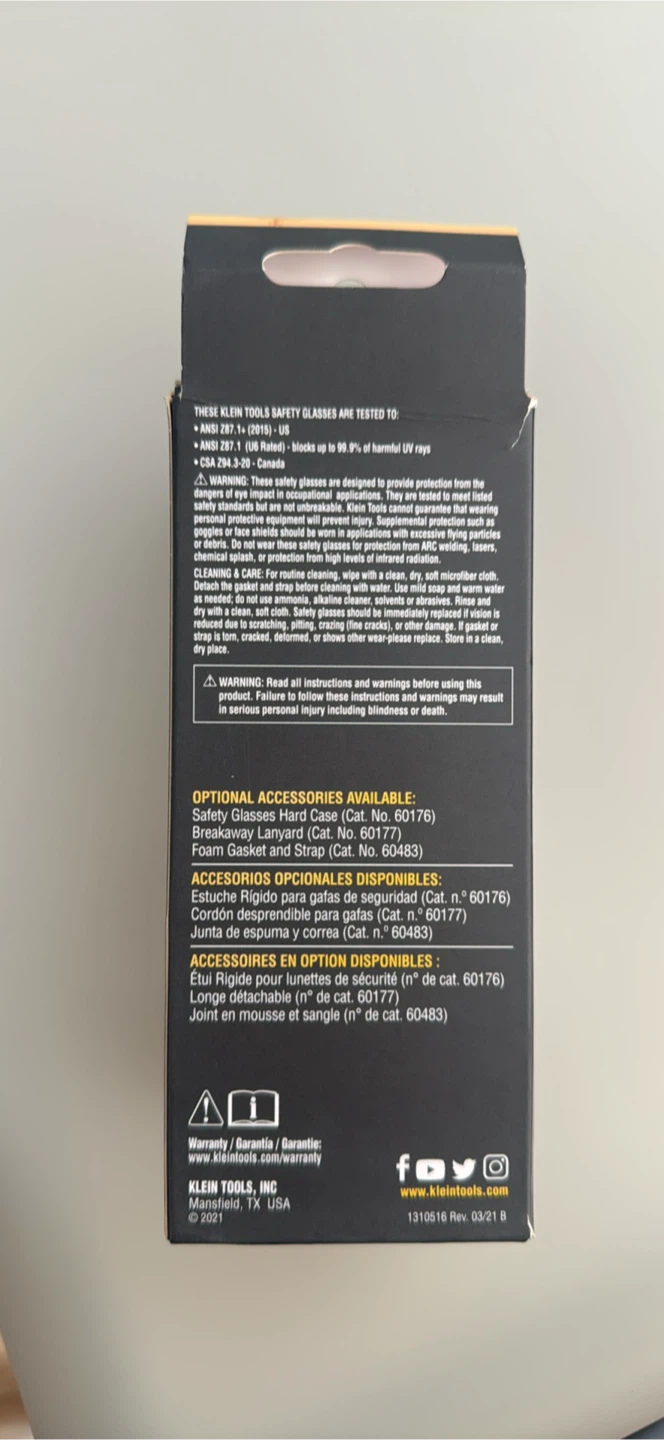 Klein Tools Pro Gasket Safety Glasses - photo 2