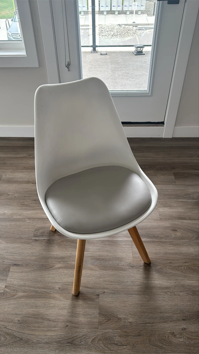 White and Grey Mid-Century Modern Dining Chair x 6nos