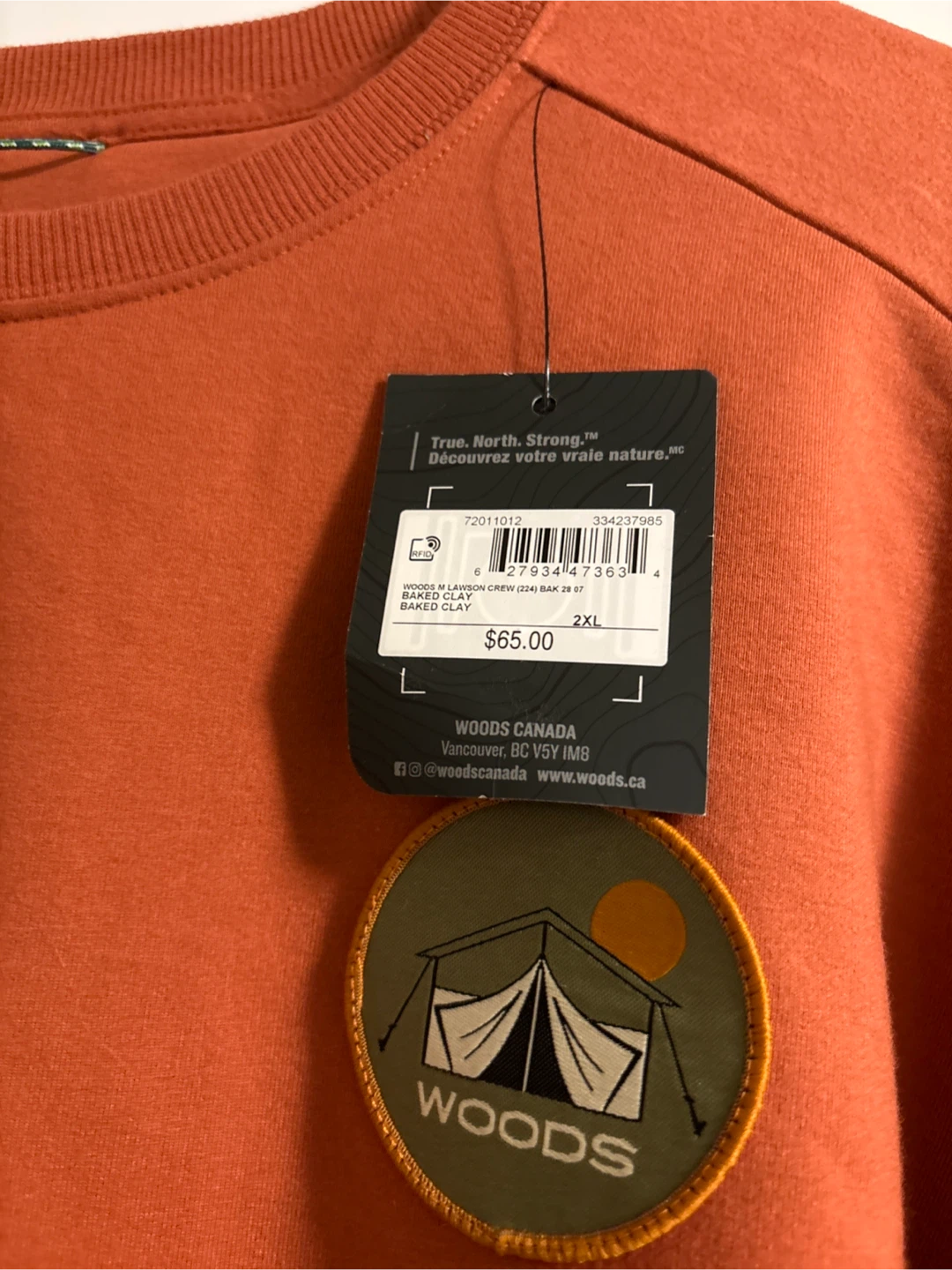 New Woods Lawson Crewneck Sweatshirt - Baked Clay - 2XL - photo 2
